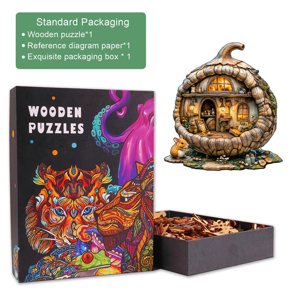 Acorn mouse Wooden Jigsaw Puzzle - Image 5