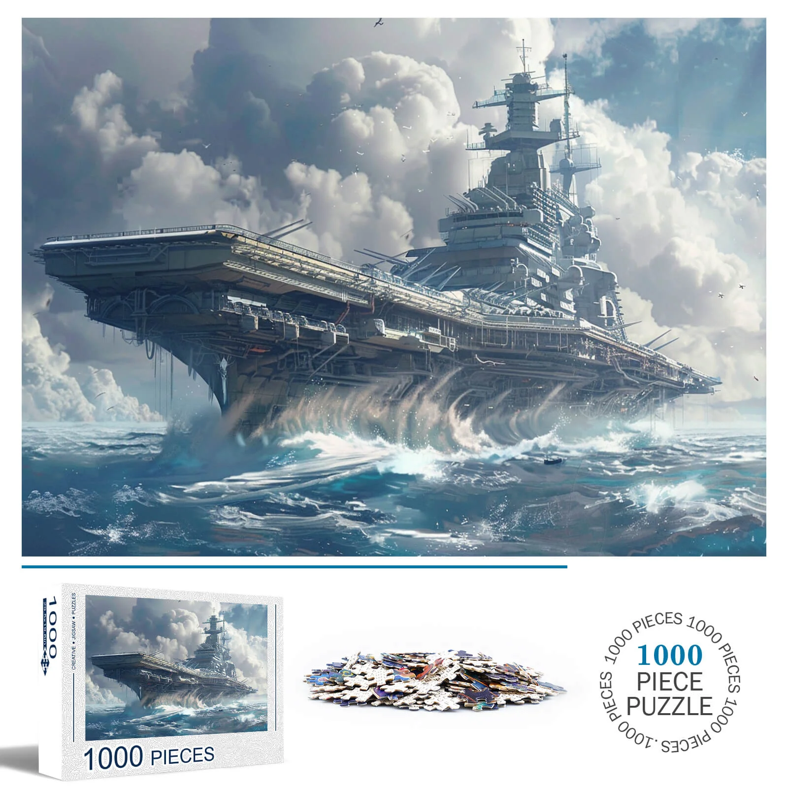 Aircraft Carrier 500 / 1000 Piece Puzzle - Image 2