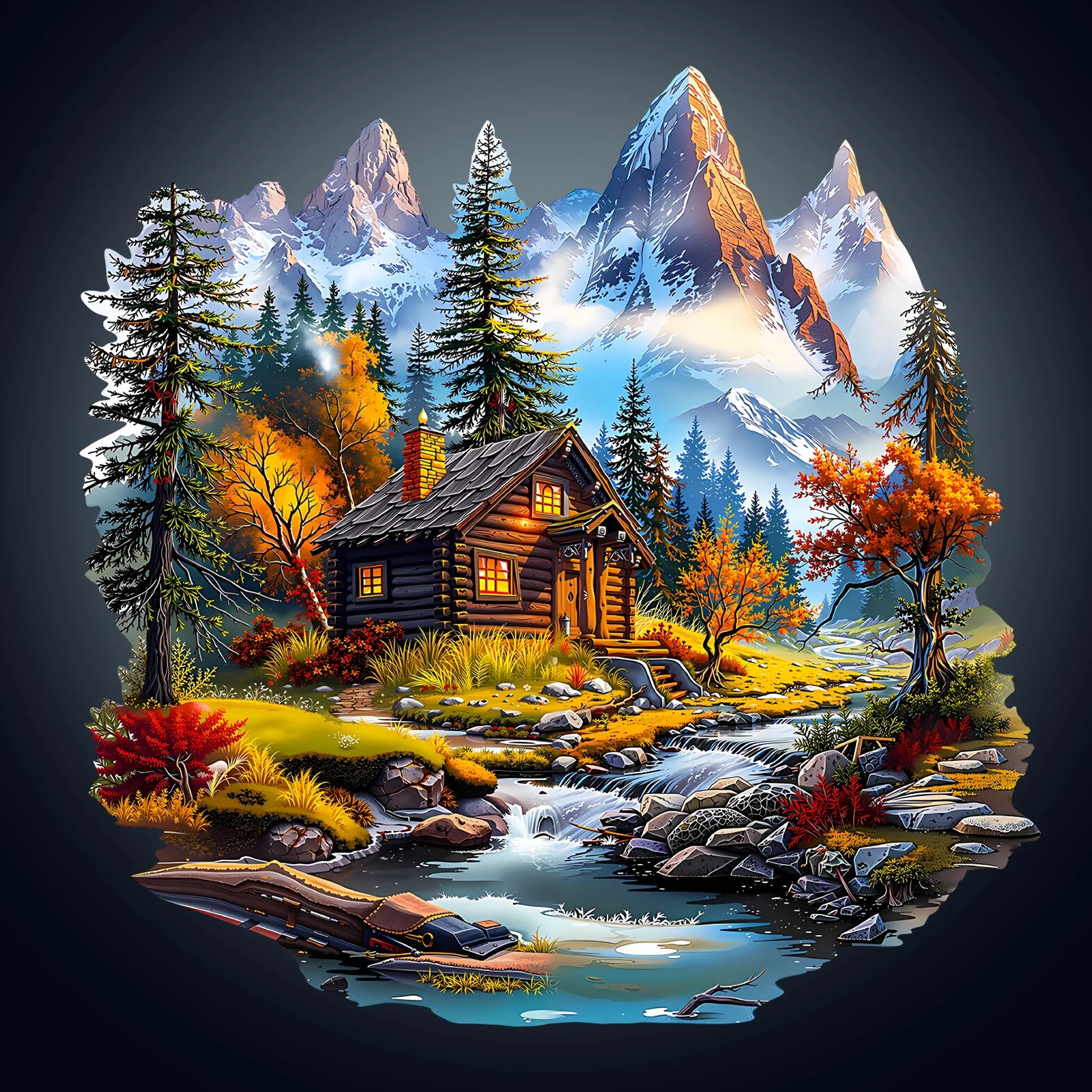 Alpine Flow Wooden Jigsaw Puzzle - Image 4
