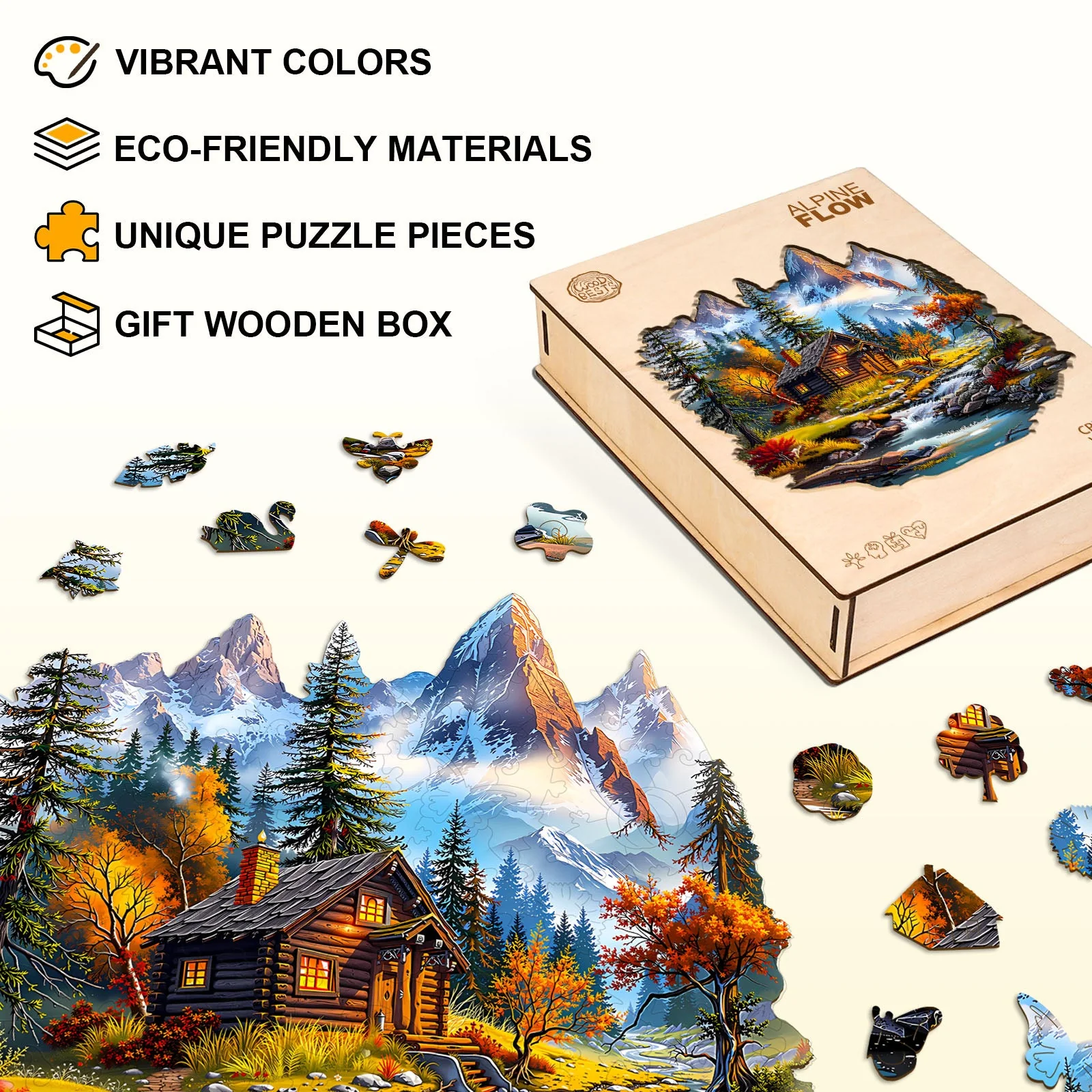 Alpine Flow Wooden Jigsaw Puzzle - Image 7