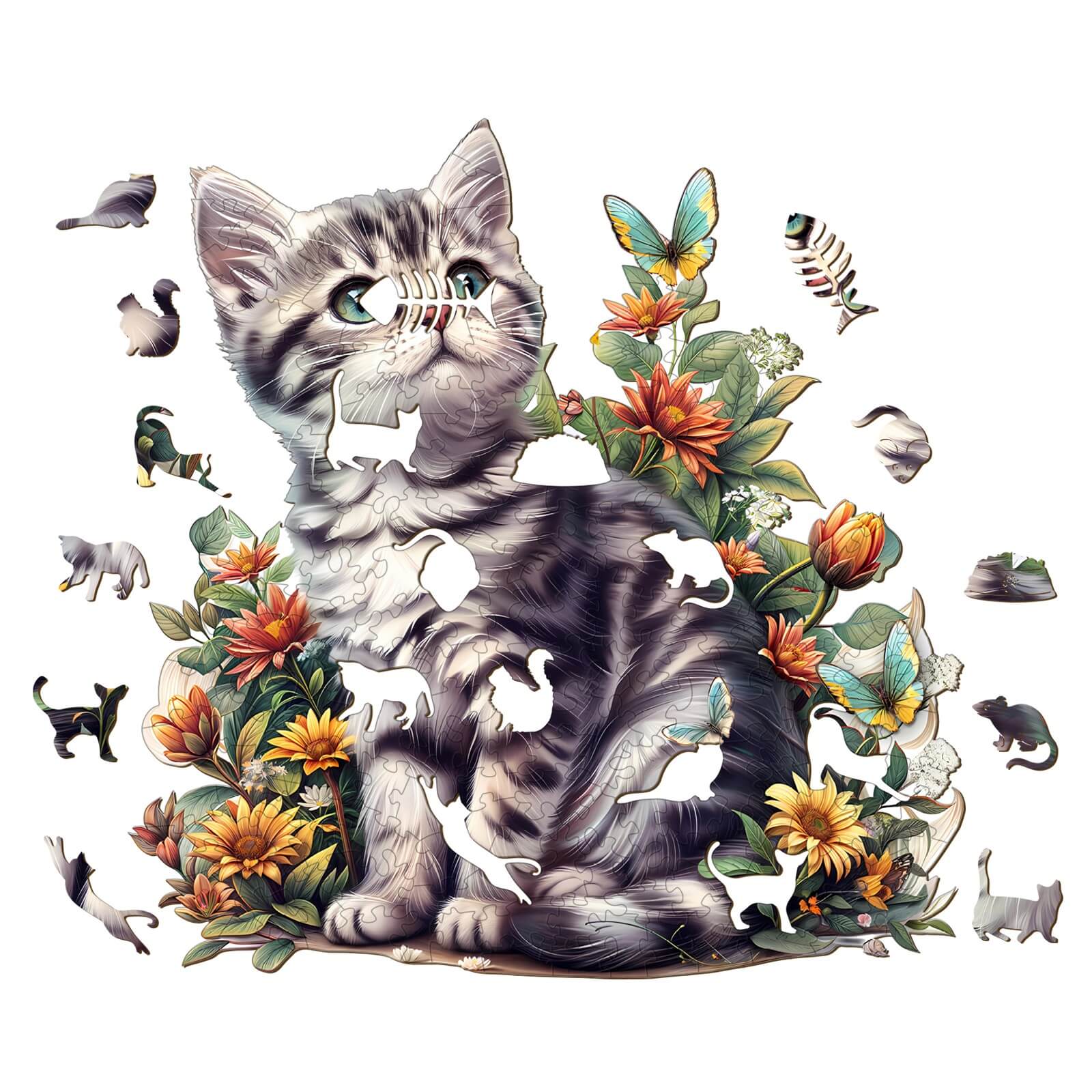 American Shorthair Wooden Jigsaw Puzzle - Image 2