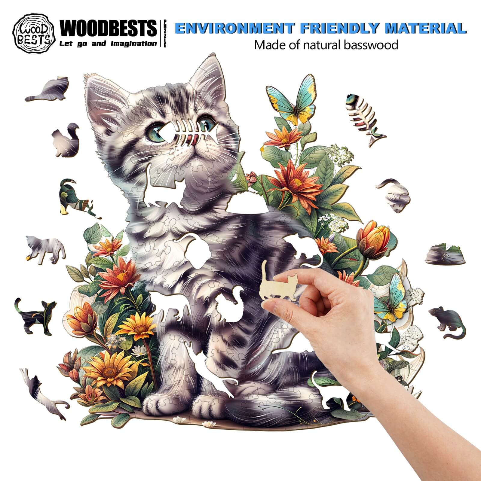 American Shorthair Wooden Jigsaw Puzzle - Image 4