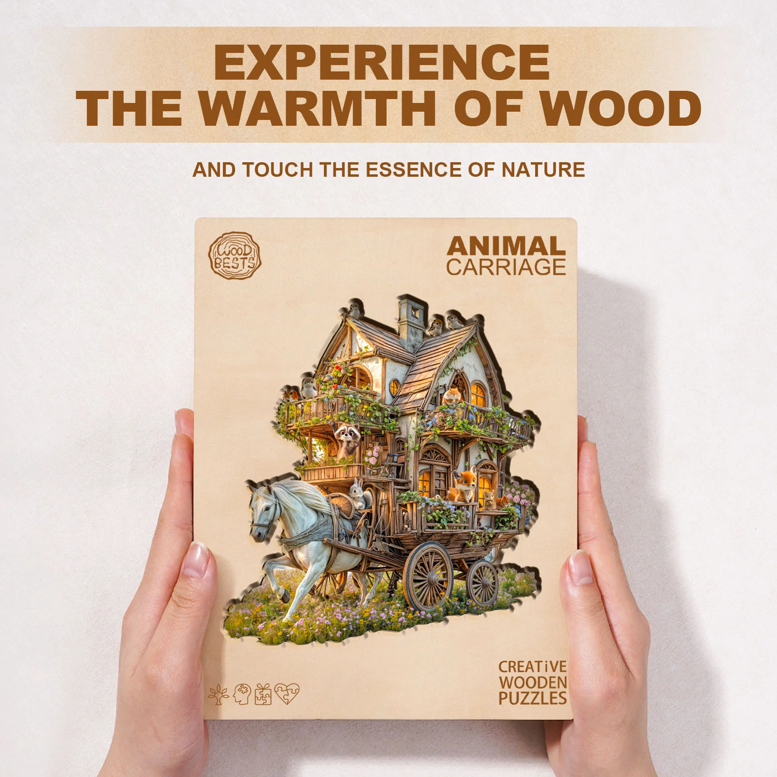Animal carriage Wooden Jigsaw Puzzle - Image 4