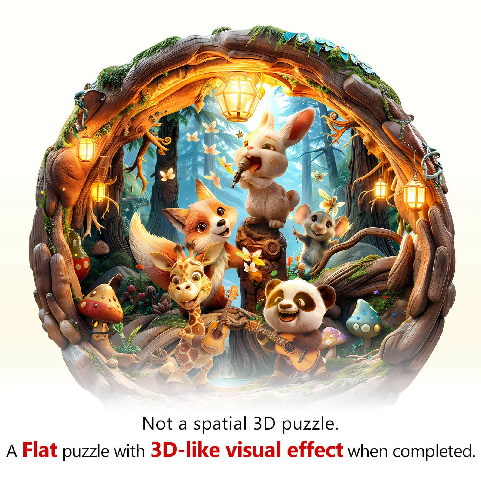Animal party-1 Wooden Jigsaw Puzzle - Image 7