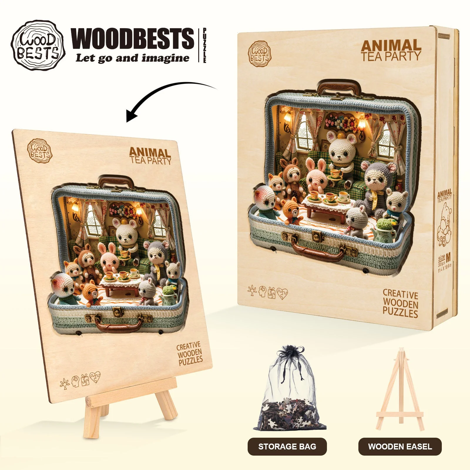 Animal Tea Party Wooden Jigsaw Puzzle - Image 5