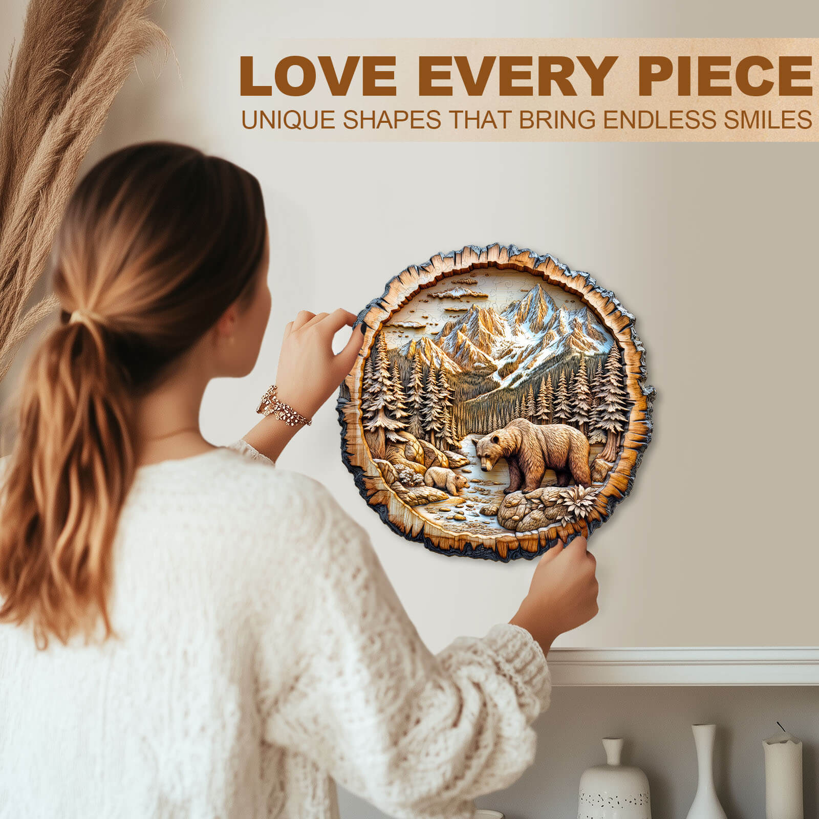 Annual ring Bear Wooden Jigsaw Puzzle - Image 9