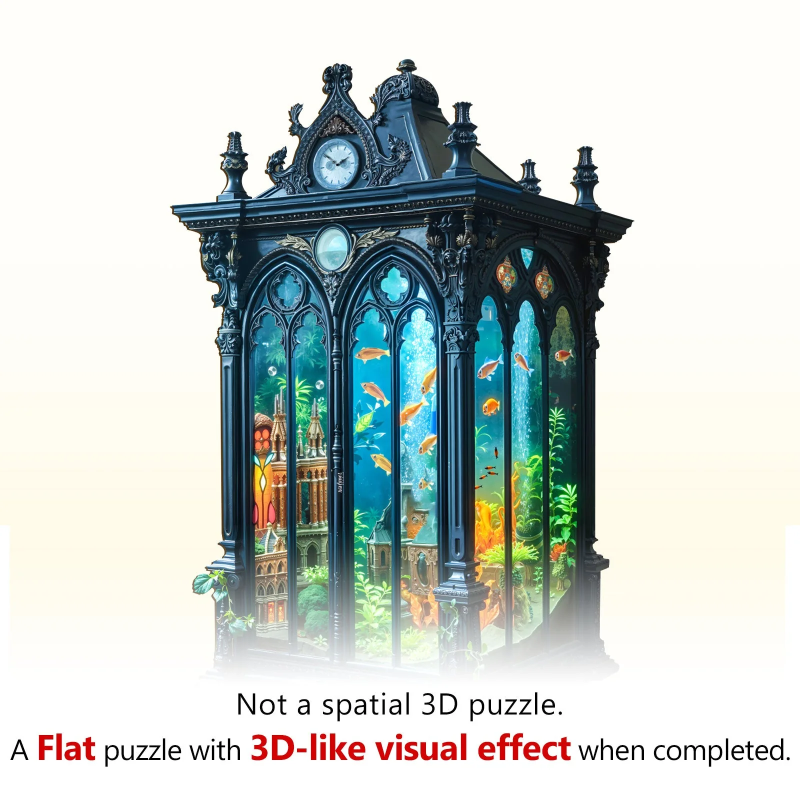 Aqua Time Hall Wooden Jigsaw Puzzle - Image 3