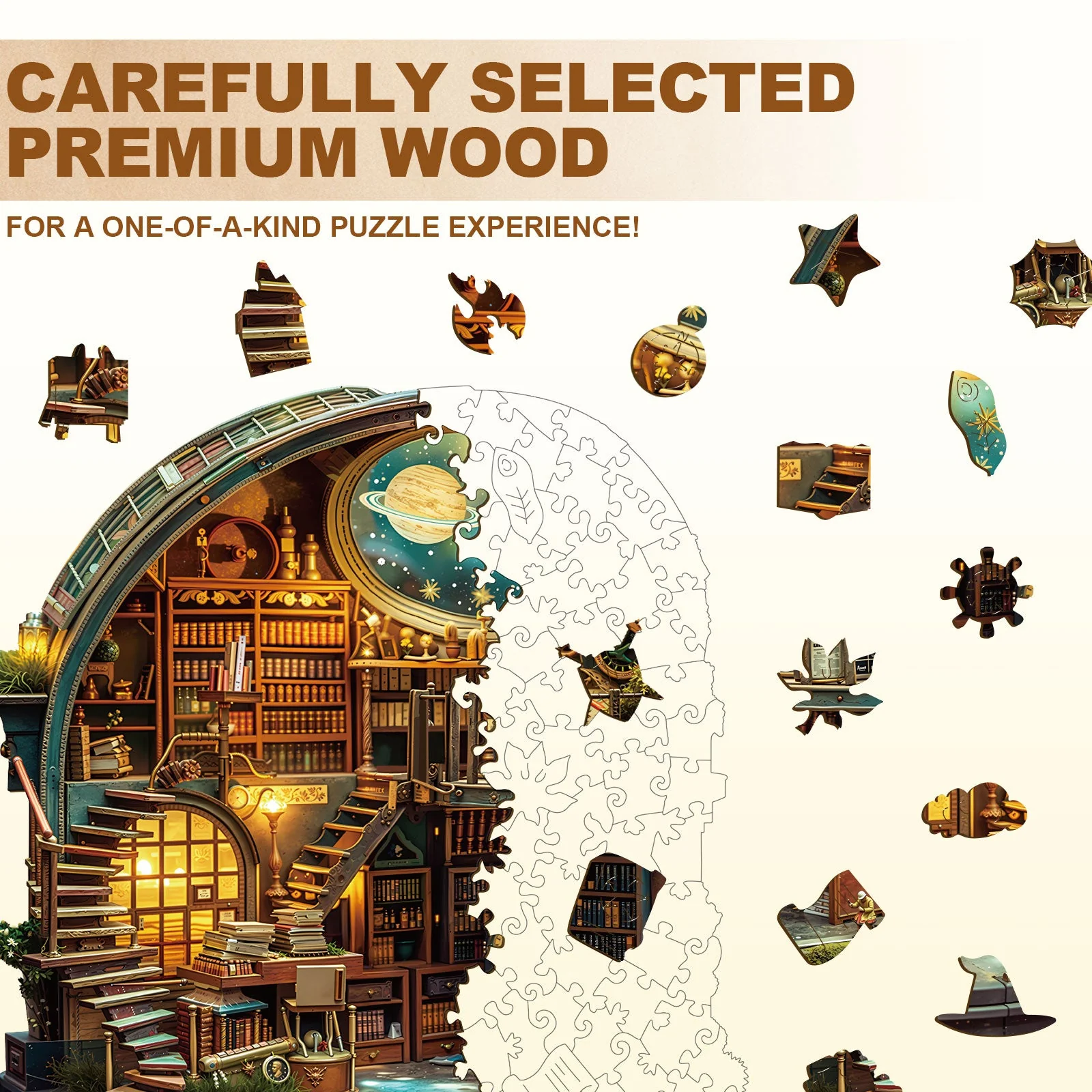 Astral Atelier Wooden Jigsaw Puzzle - Image 2