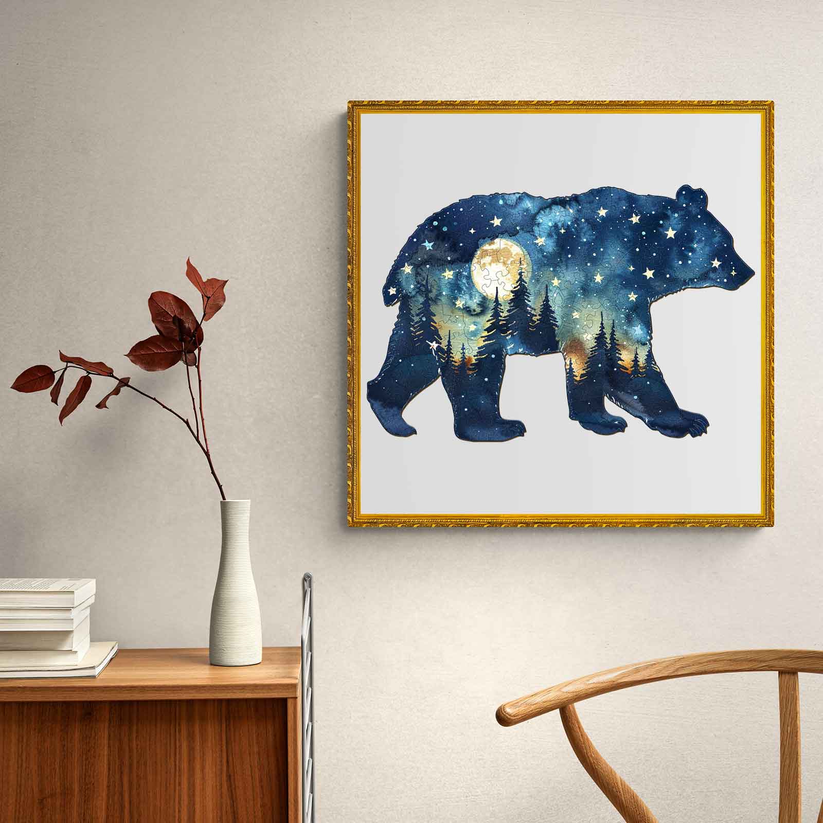 Astral Bear Wooden Jigsaw Puzzle - Image 7