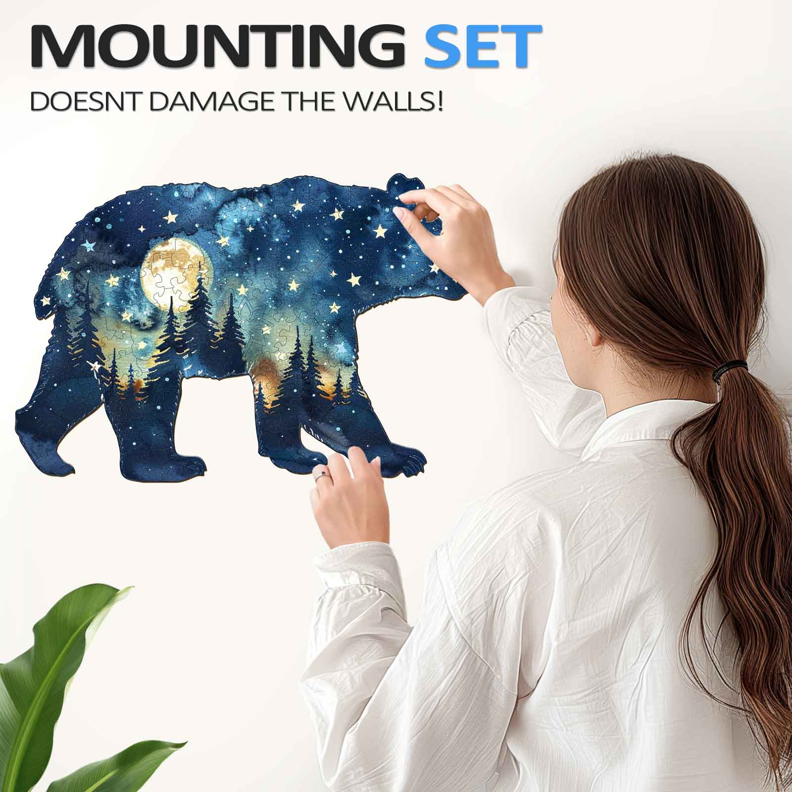 Astral Bear Wooden Jigsaw Puzzle - Image 8