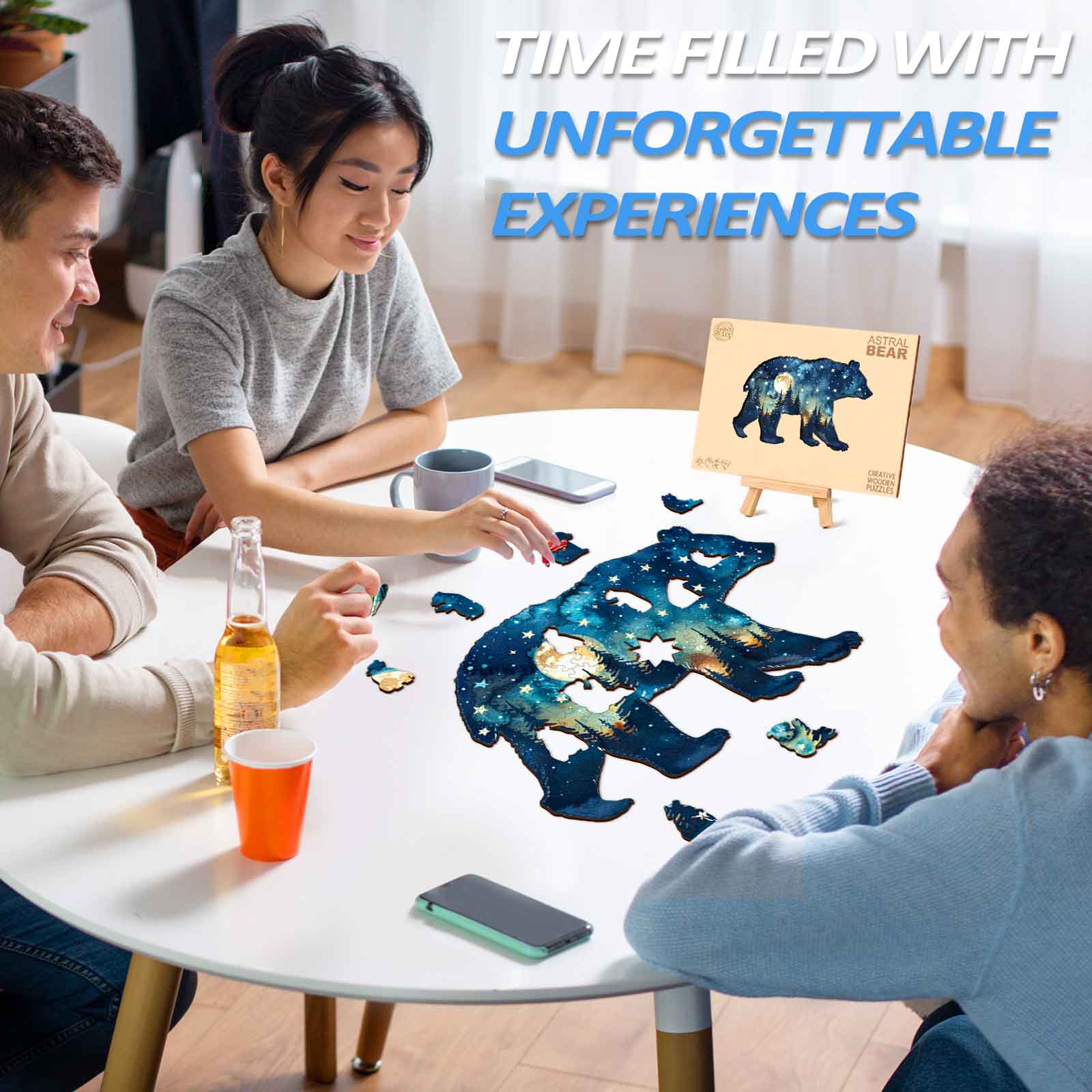 Astral Bear Wooden Jigsaw Puzzle - Image 9