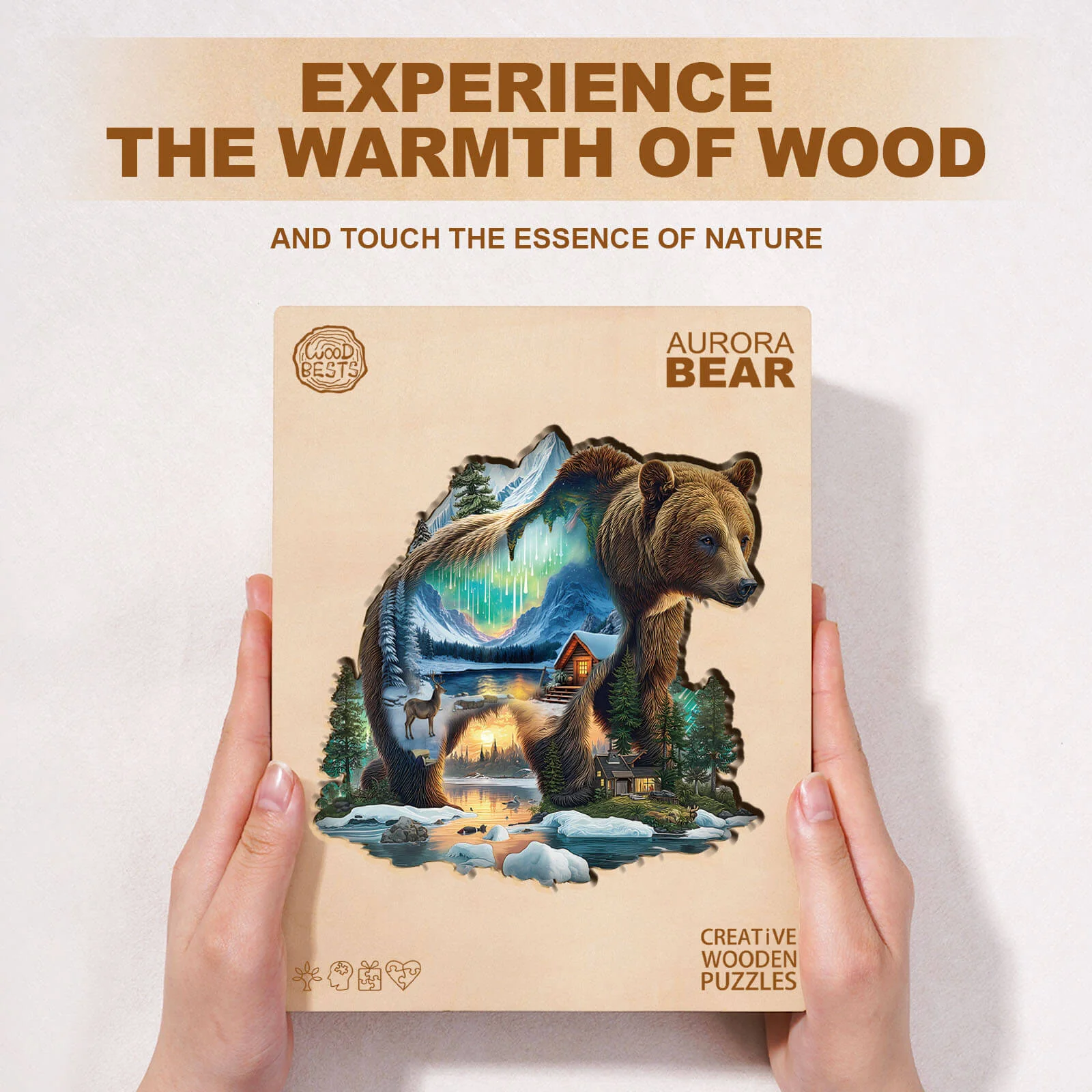 Aurora Bear Wooden Jigsaw Puzzle - Image 4