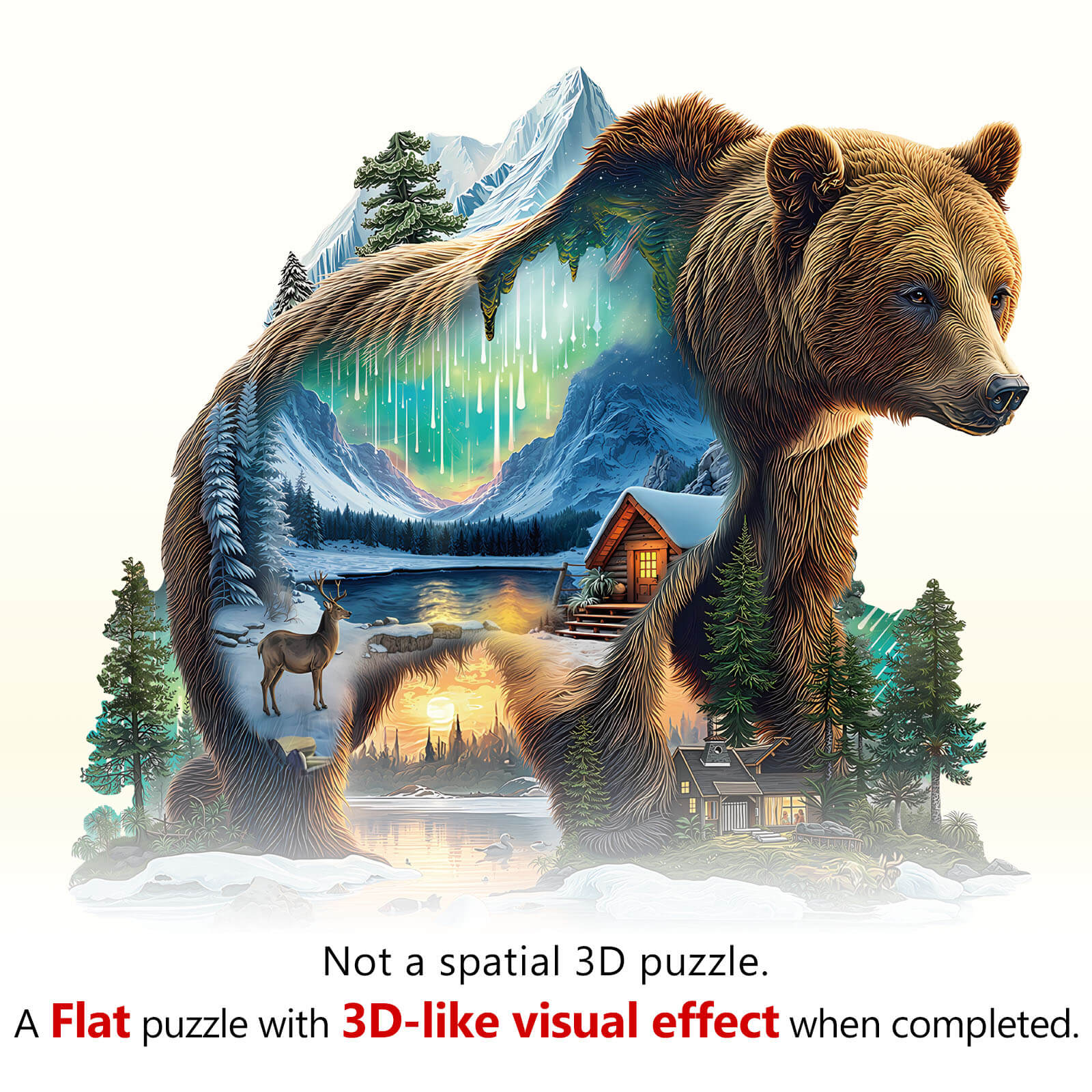 Aurora Bear Wooden Jigsaw Puzzle - Image 8