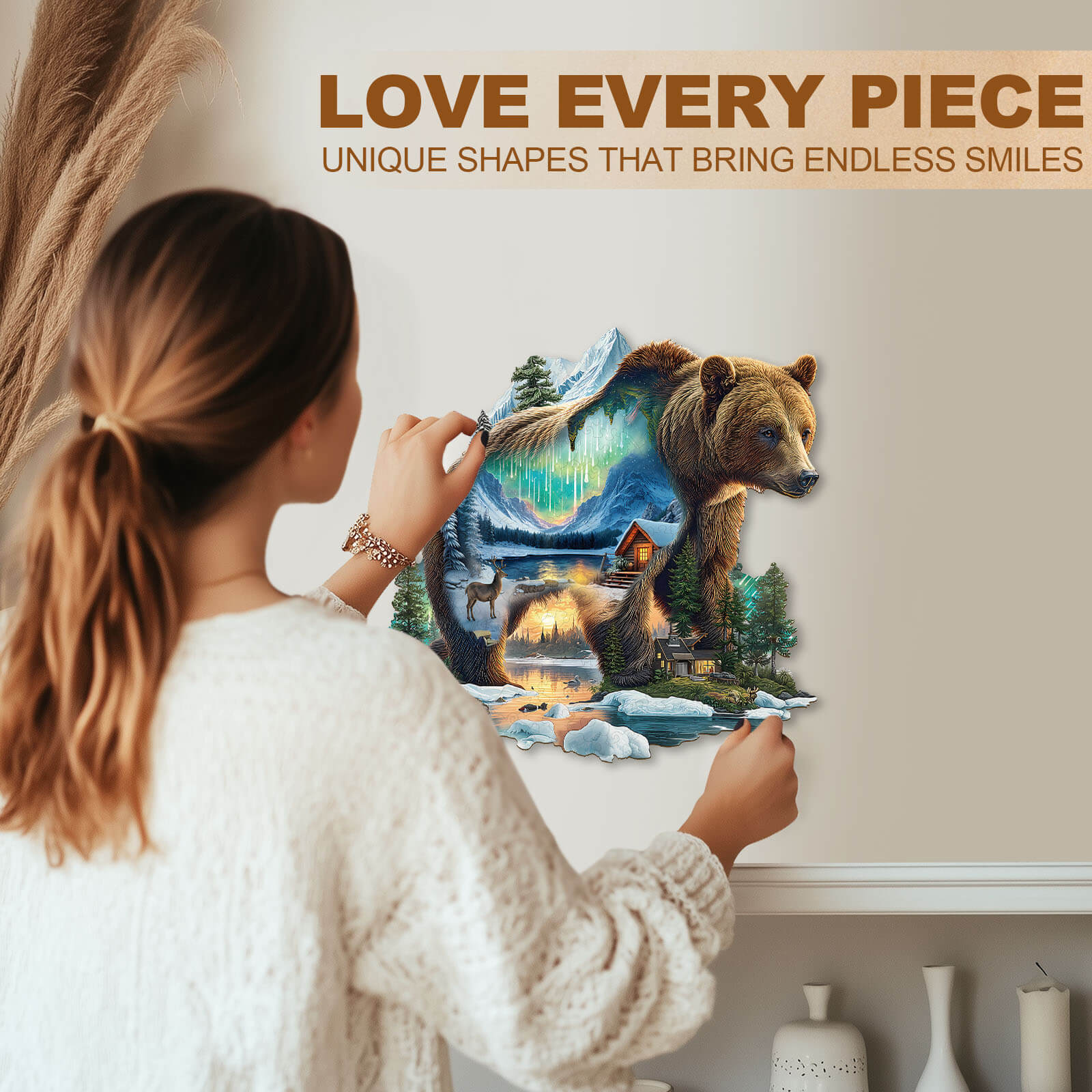 Aurora Bear Wooden Jigsaw Puzzle - Image 9