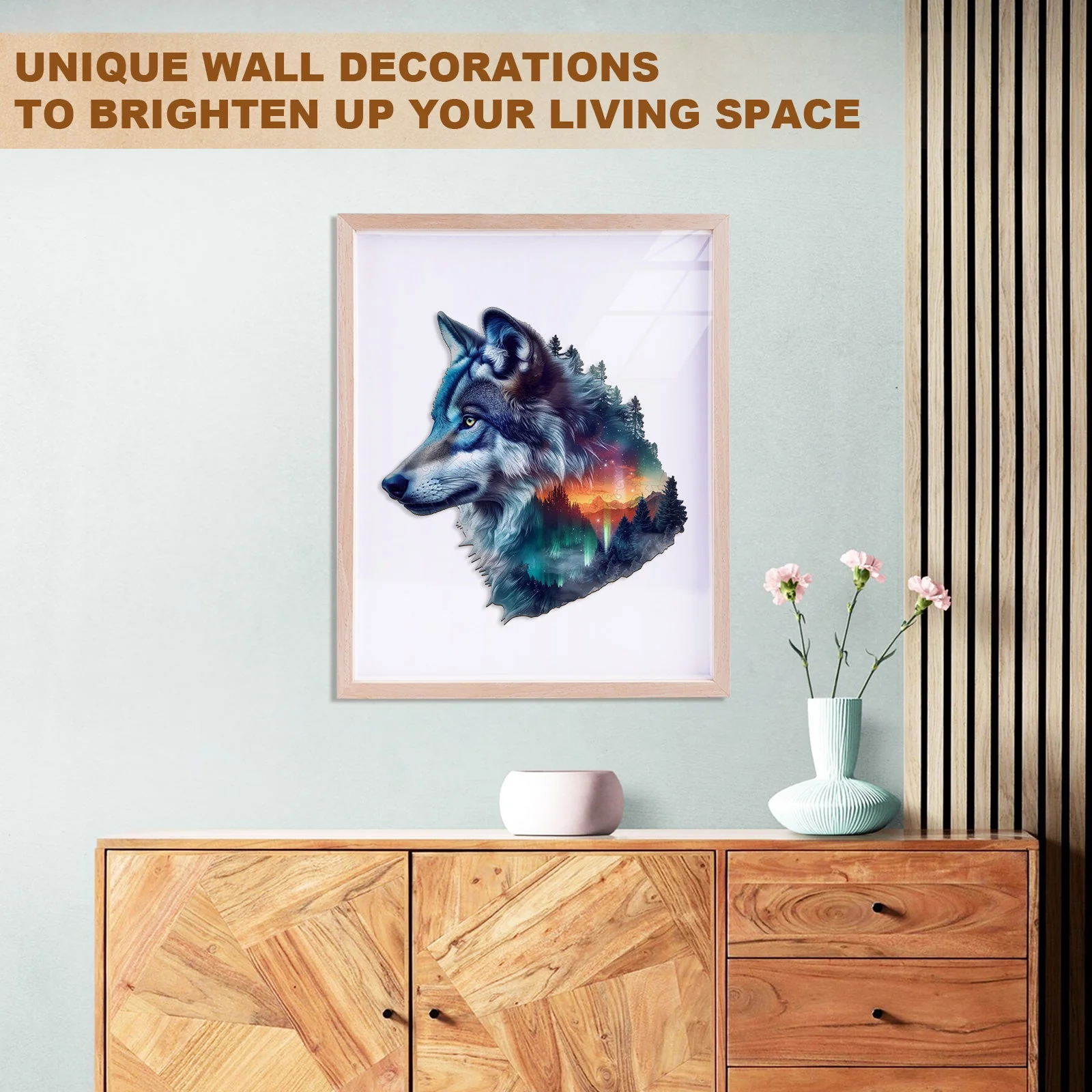 Aurora Wolf Wooden Jigsaw Puzzle - Image 10