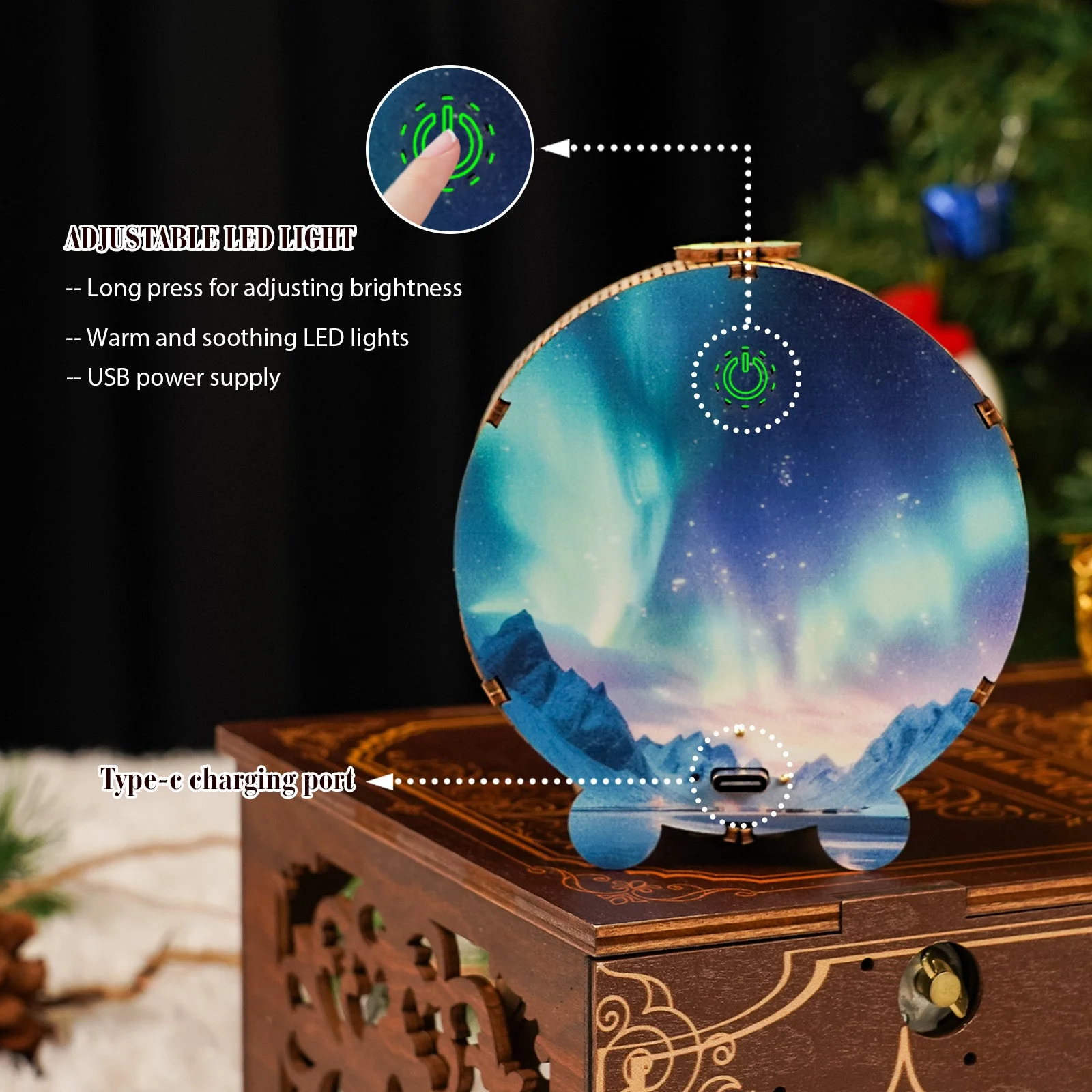 Aurora World Kit - 3D Wooden Puzzle Night Light - Image 5