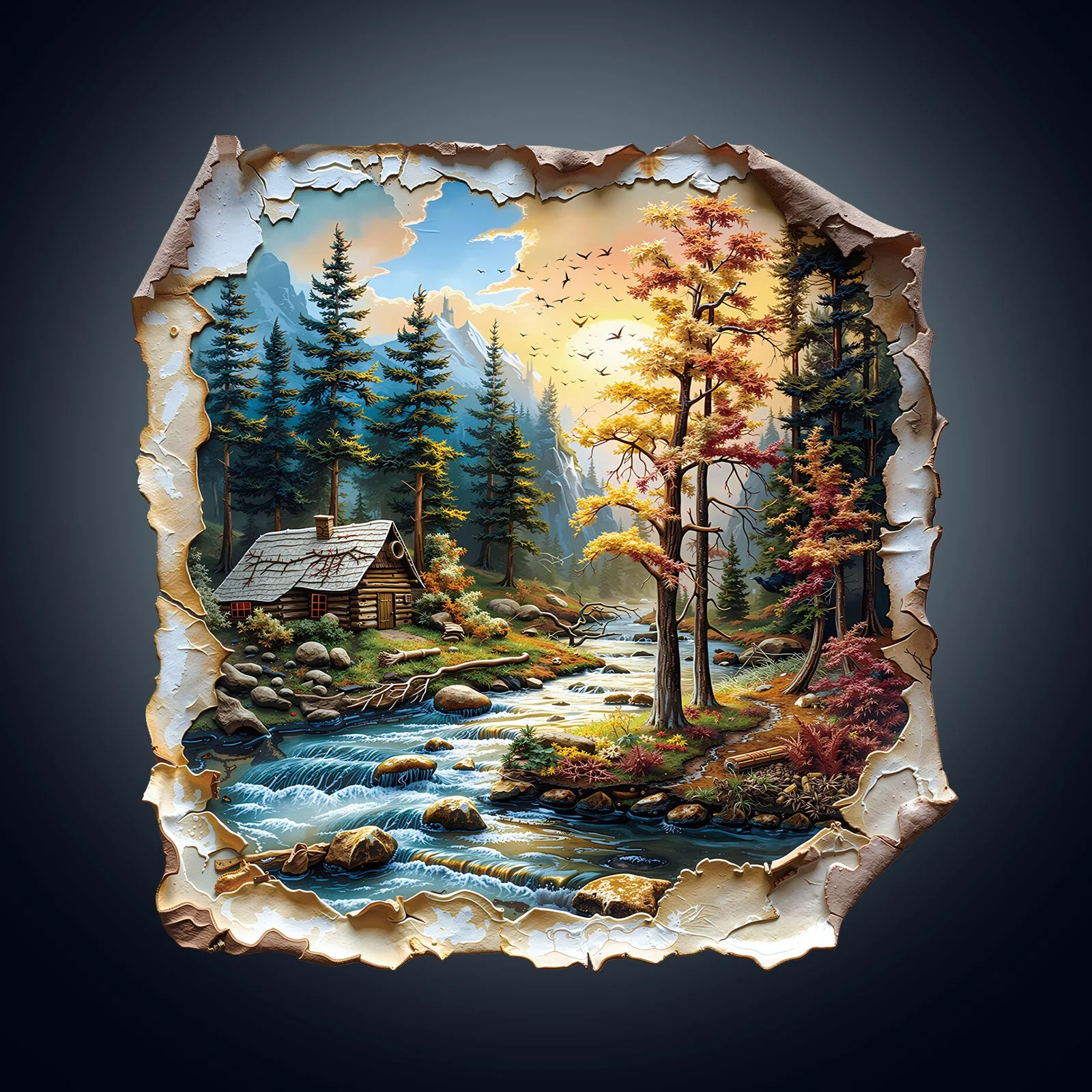 Autumn Dreamscape Wooden Jigsaw Puzzle - Image 3