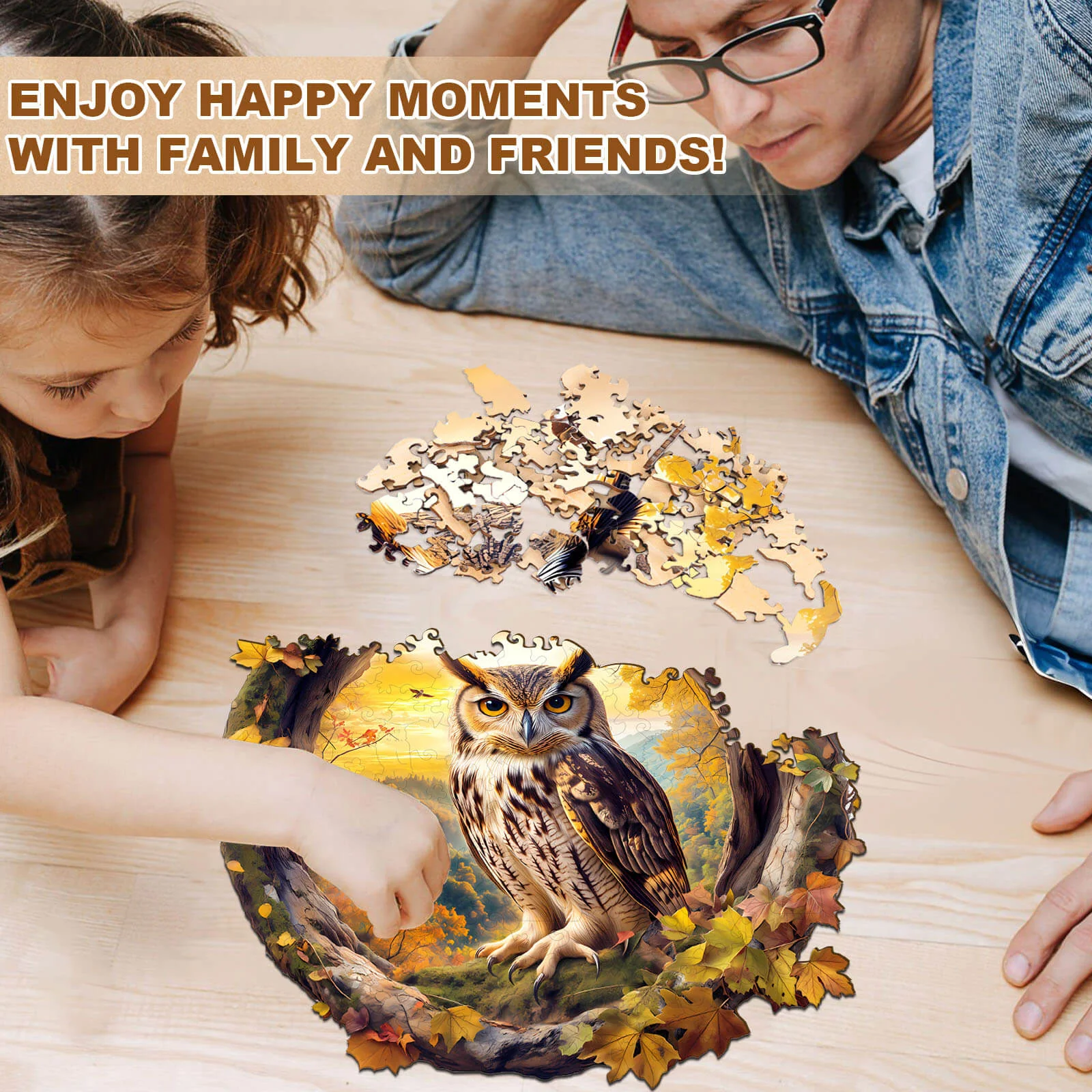 Autumn Owl Wooden Jigsaw Puzzle - Image 10