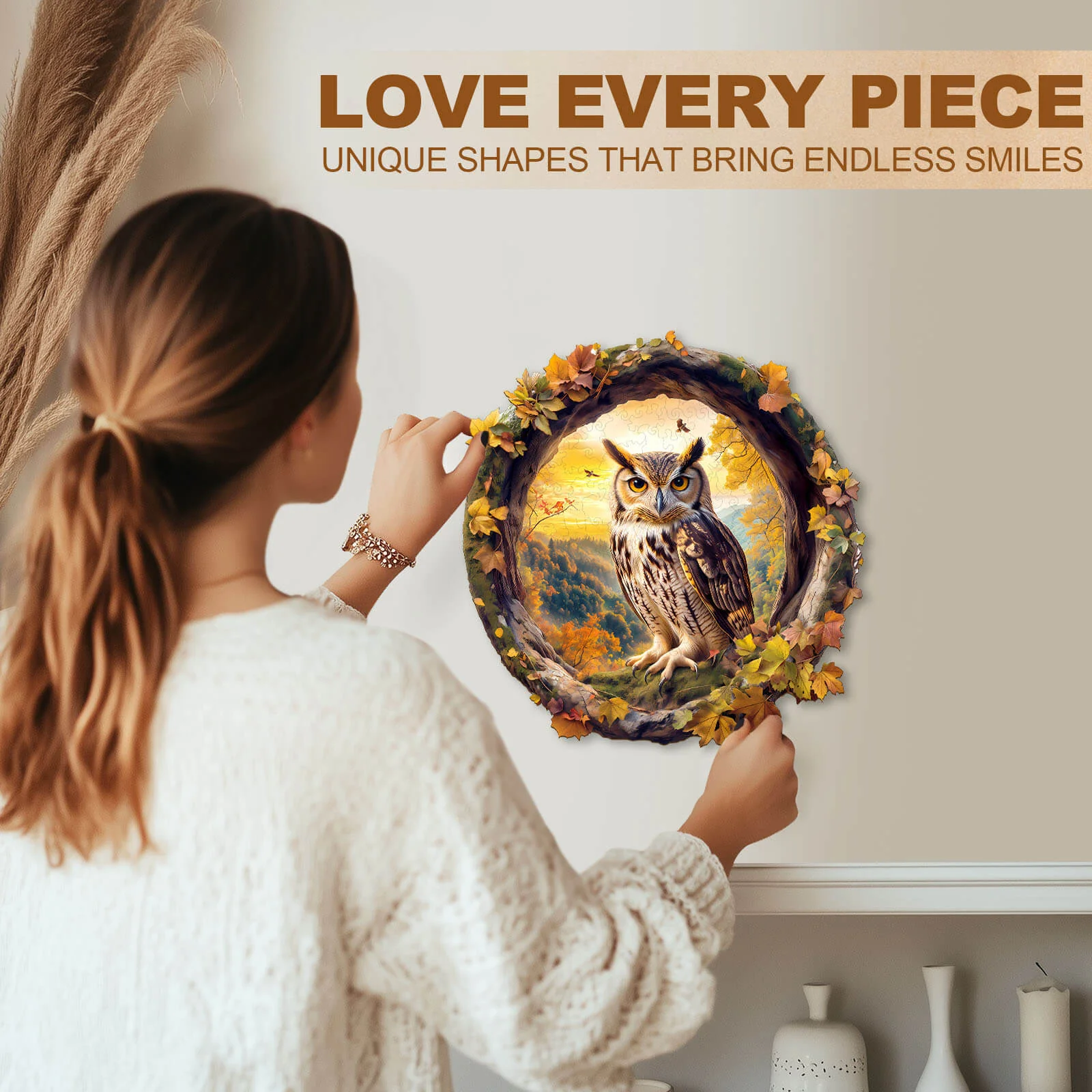 Autumn Owl Wooden Jigsaw Puzzle - Image 11