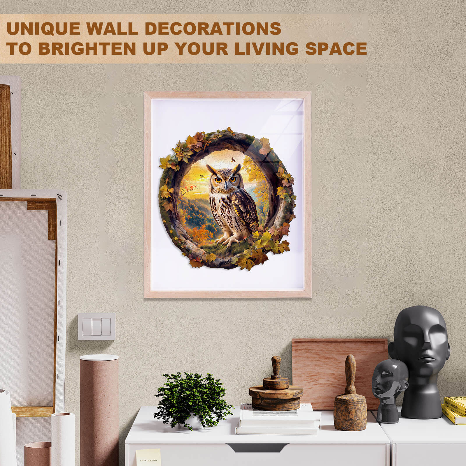 Autumn Owl Wooden Jigsaw Puzzle - Image 12