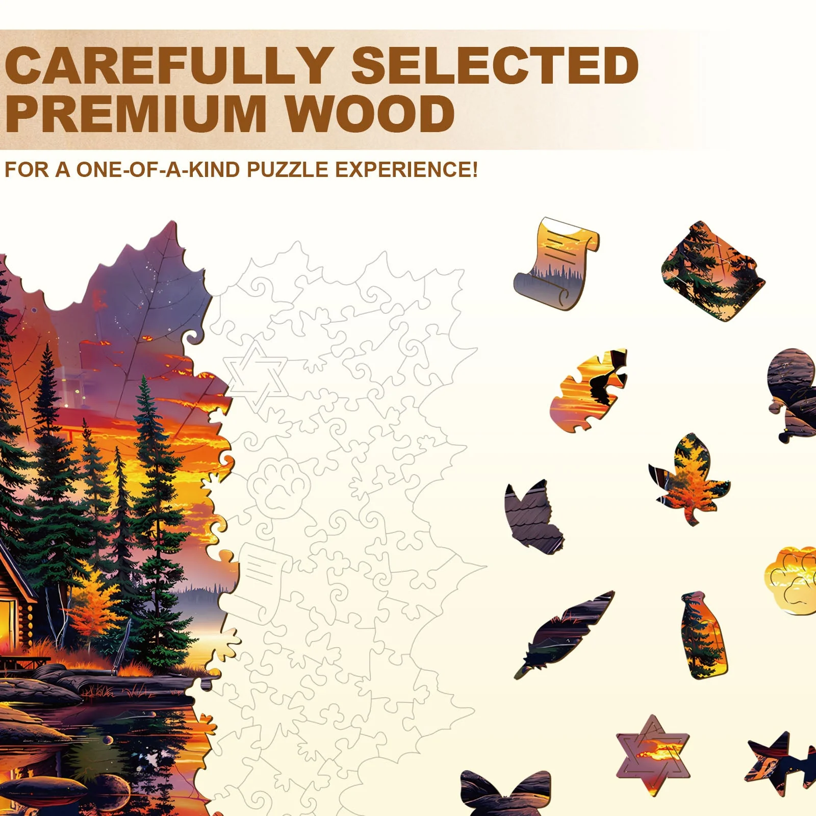 Autumn scenery Wooden Jigsaw Puzzle - Image 2