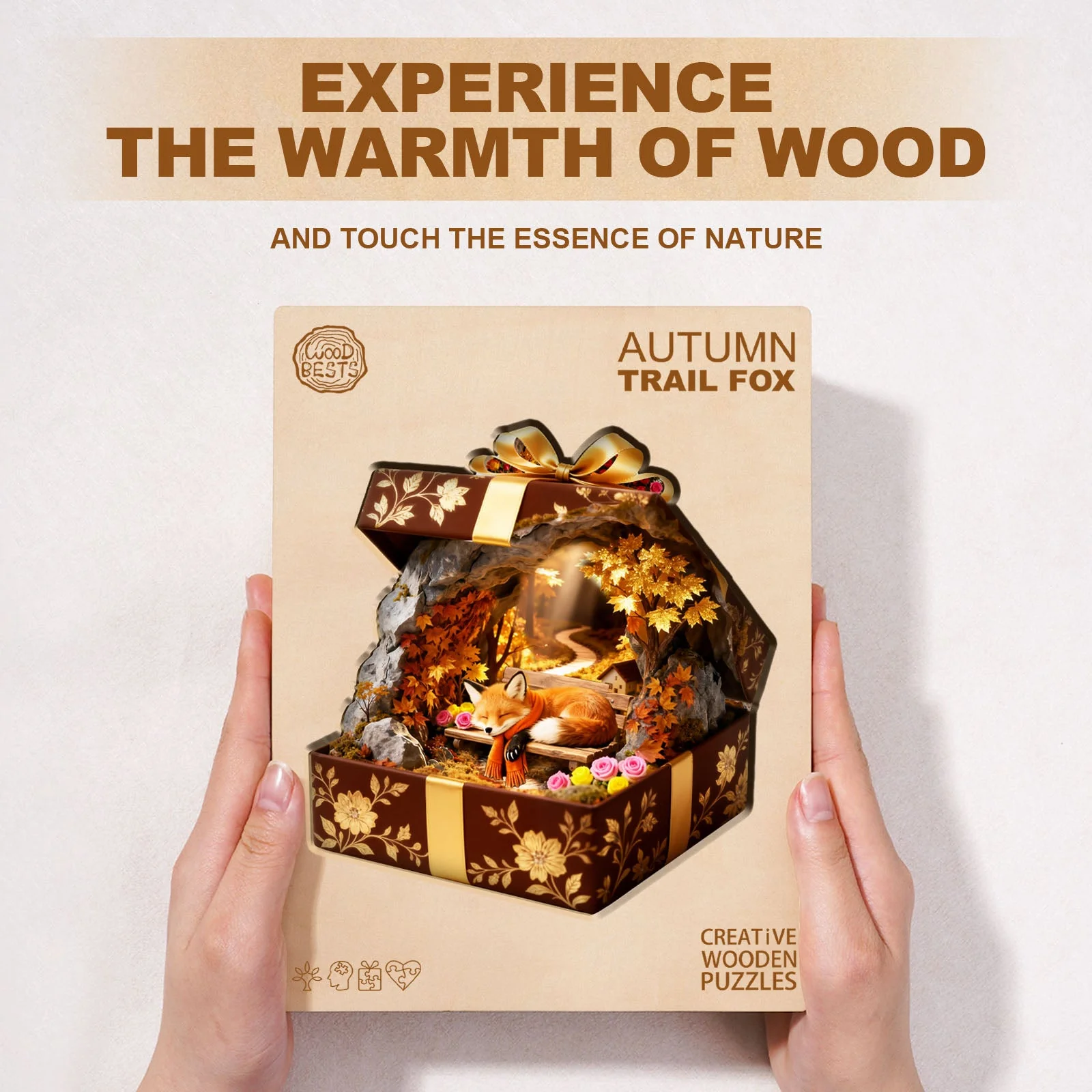Autumn Trail Fox Wooden Jigsaw Puzzle - Image 4