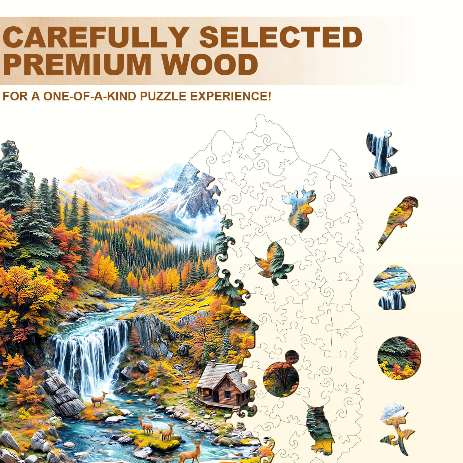 Autumn Wonderland Wooden Jigsaw Puzzle - Image 3