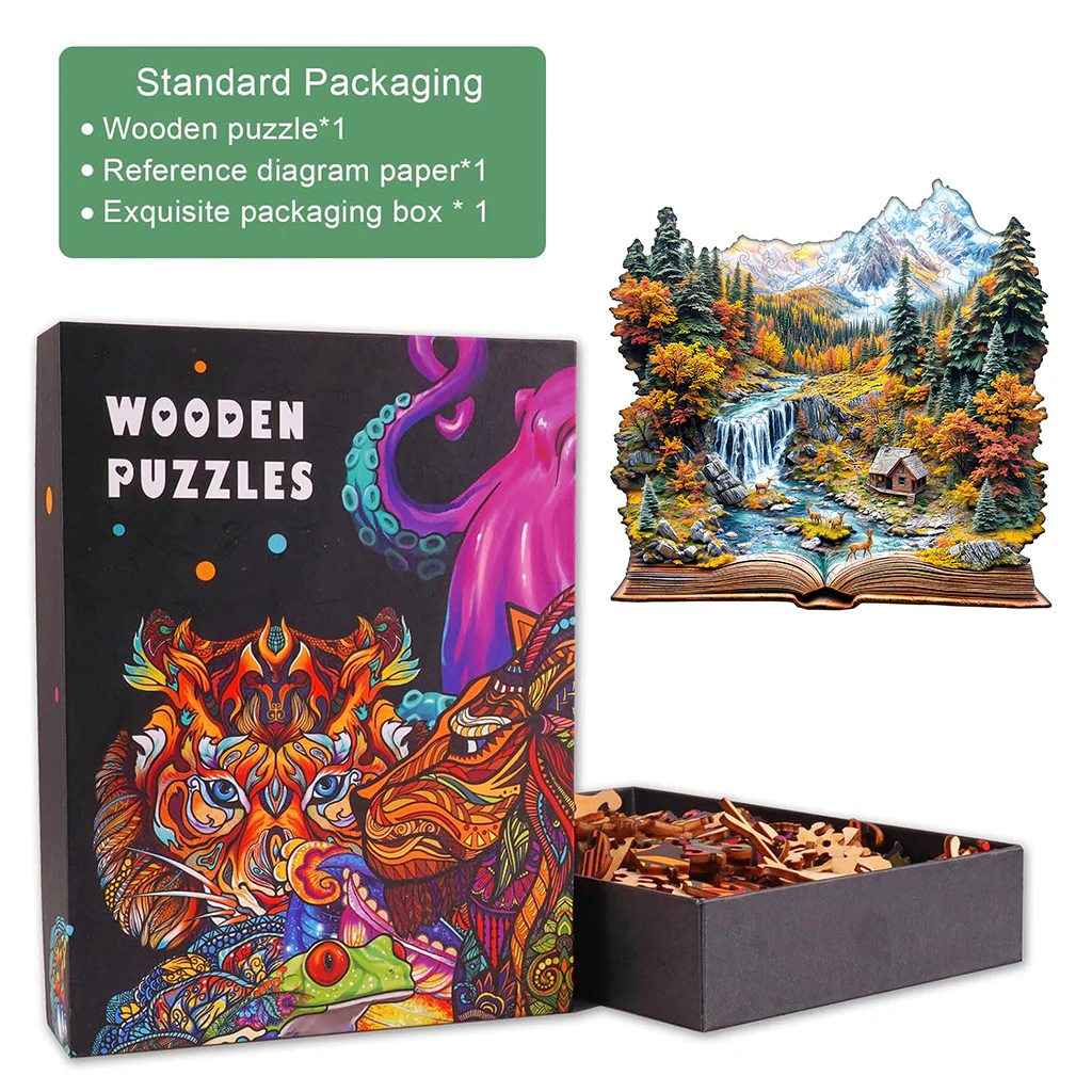 Autumn Wonderland Wooden Jigsaw Puzzle - Image 6