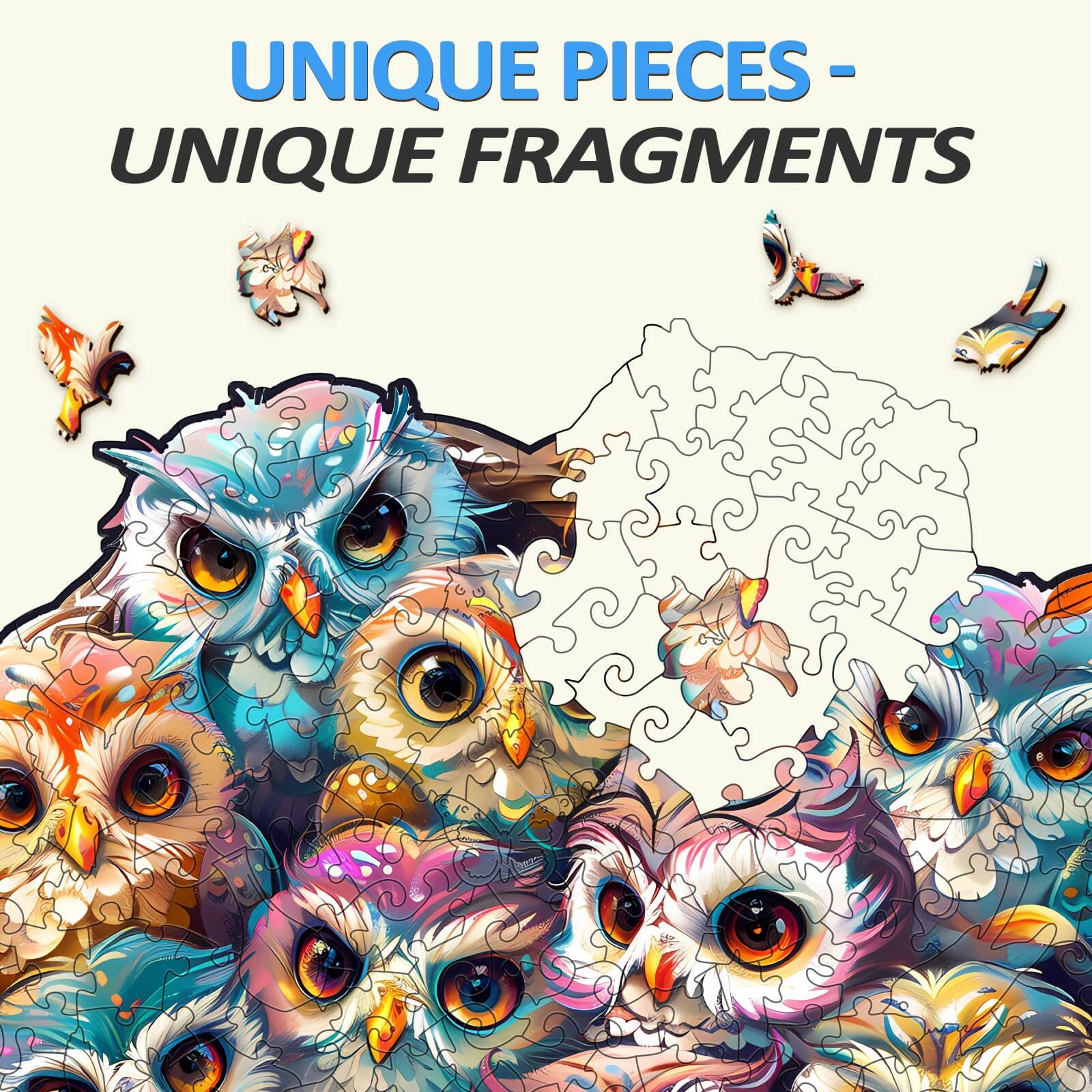 Baby Owls Wooden Jigsaw Puzzle - Image 3
