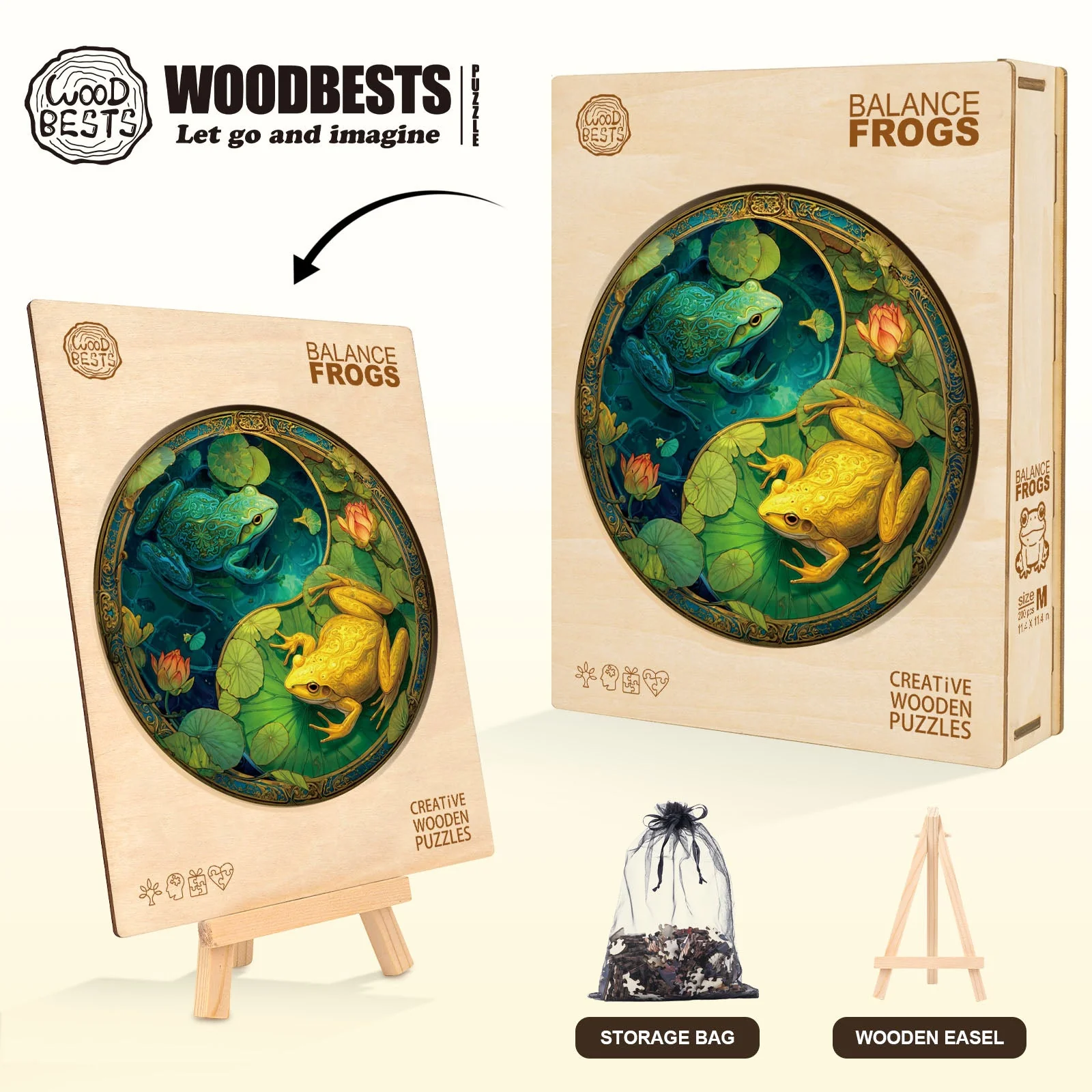 Balance Frogs Wooden Jigsaw Puzzle - Image 8