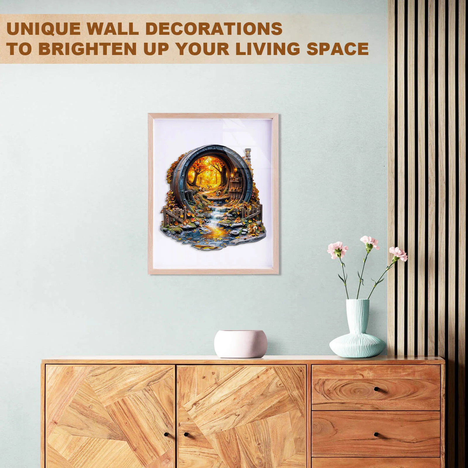 Barrel of Autumn Wooden Jigsaw Puzzle - Image 12