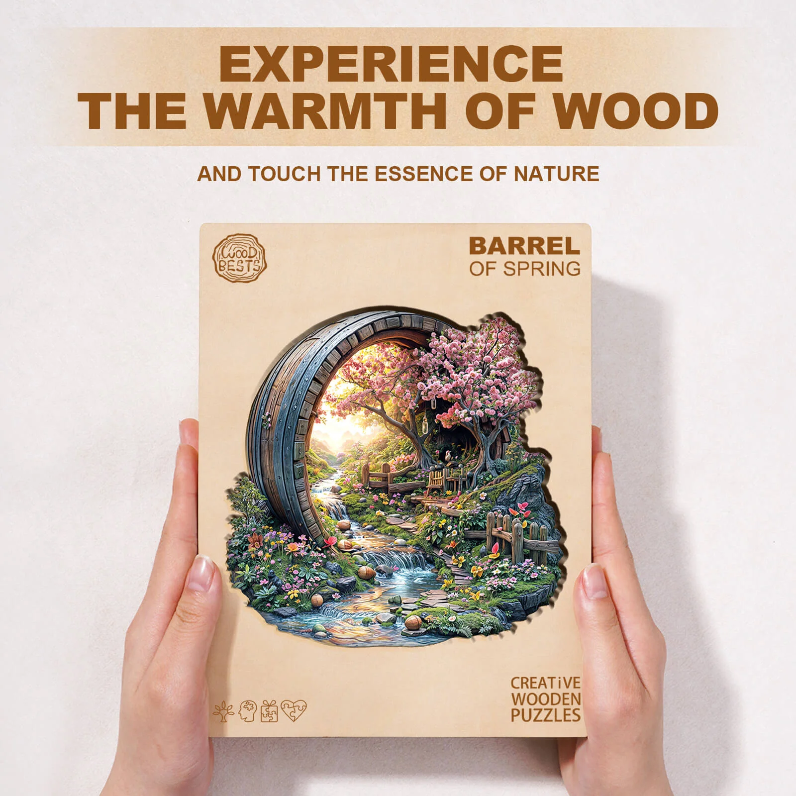 Barrel of Spring Wooden Jigsaw Puzzle - Image 5