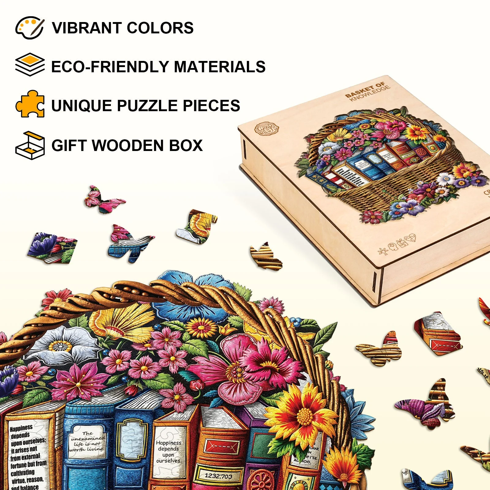 Basket of Knowledge Wooden Jigsaw Puzzle - Image 7