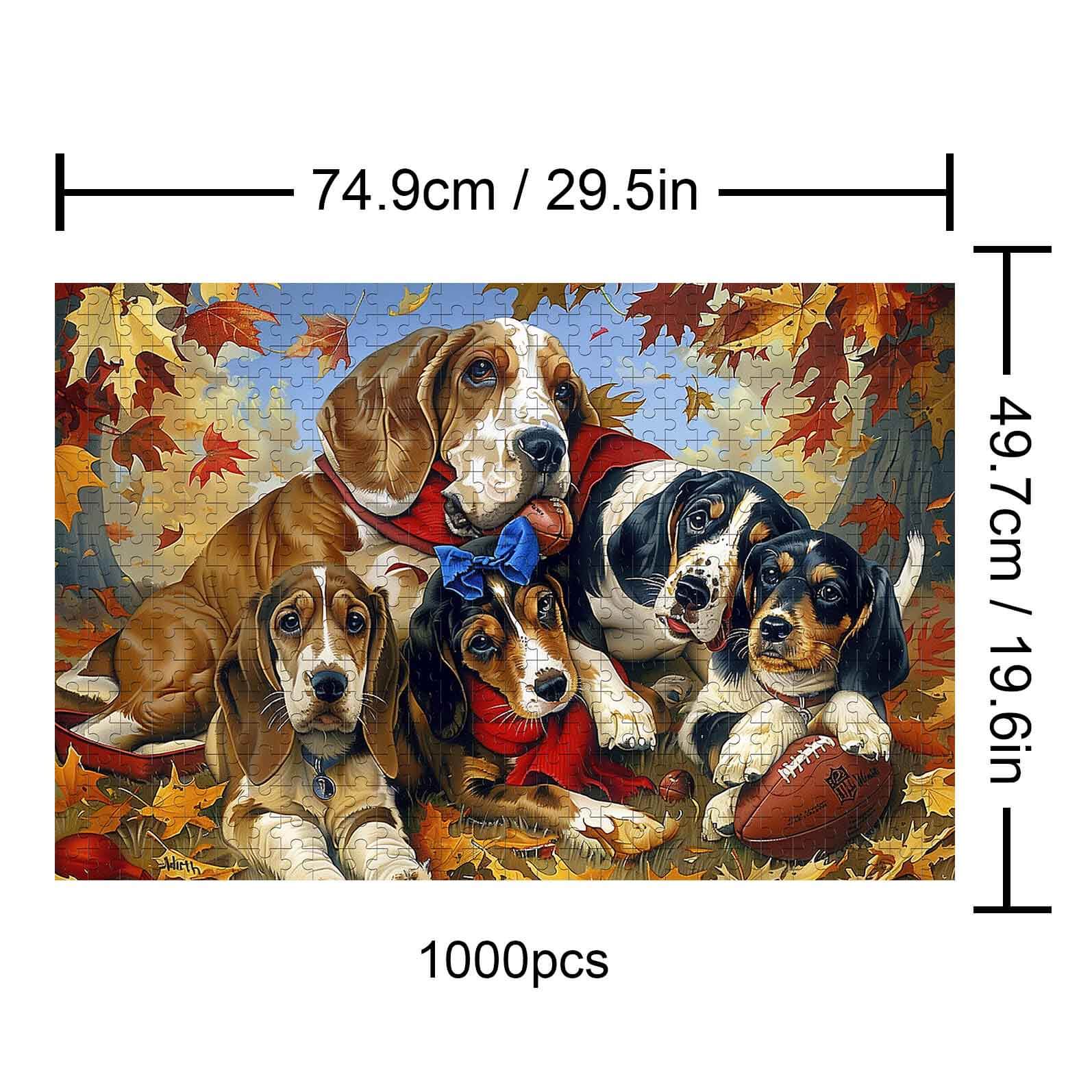 Basset Hound Family 500 / 1000 Piece Puzzle - Image 5