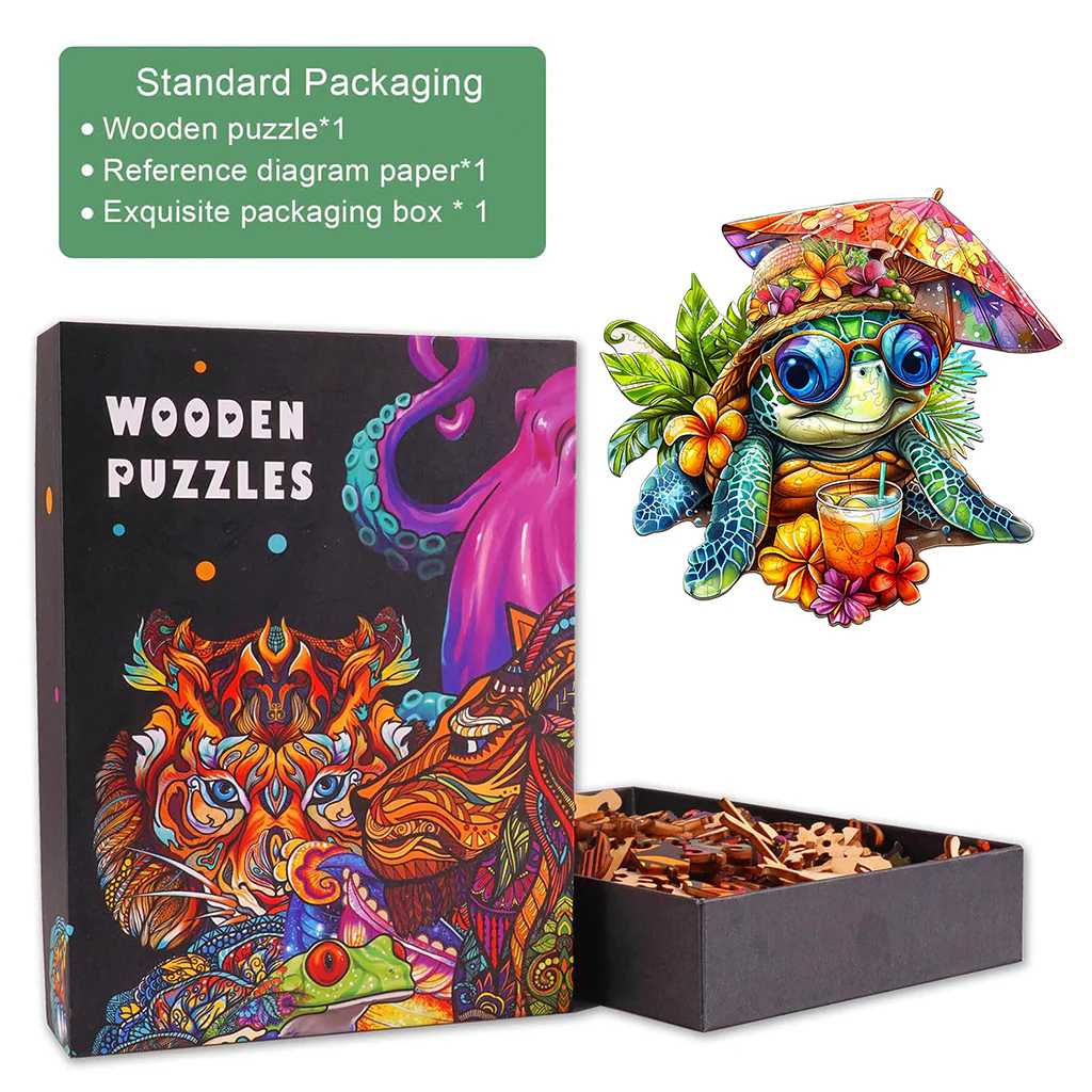 Beach Turtle Wooden Jigsaw Puzzle - Image 6
