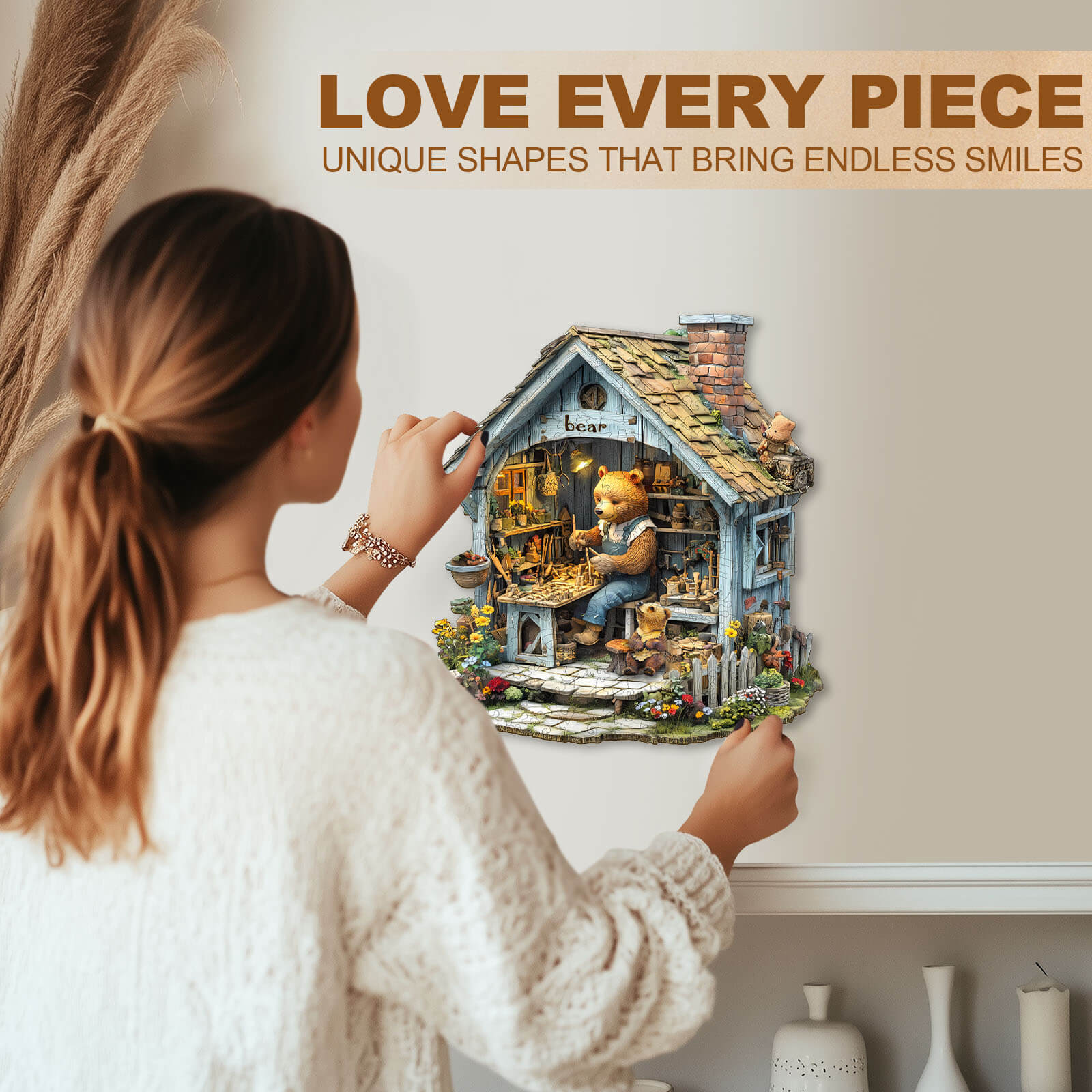 Bear Repair House Wooden Jigsaw Puzzle - Image 11