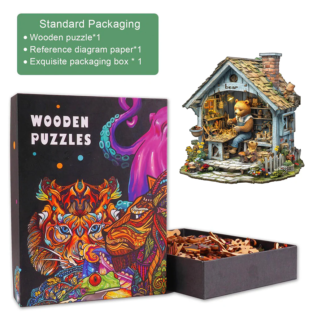 Bear Repair House Wooden Jigsaw Puzzle - Image 5