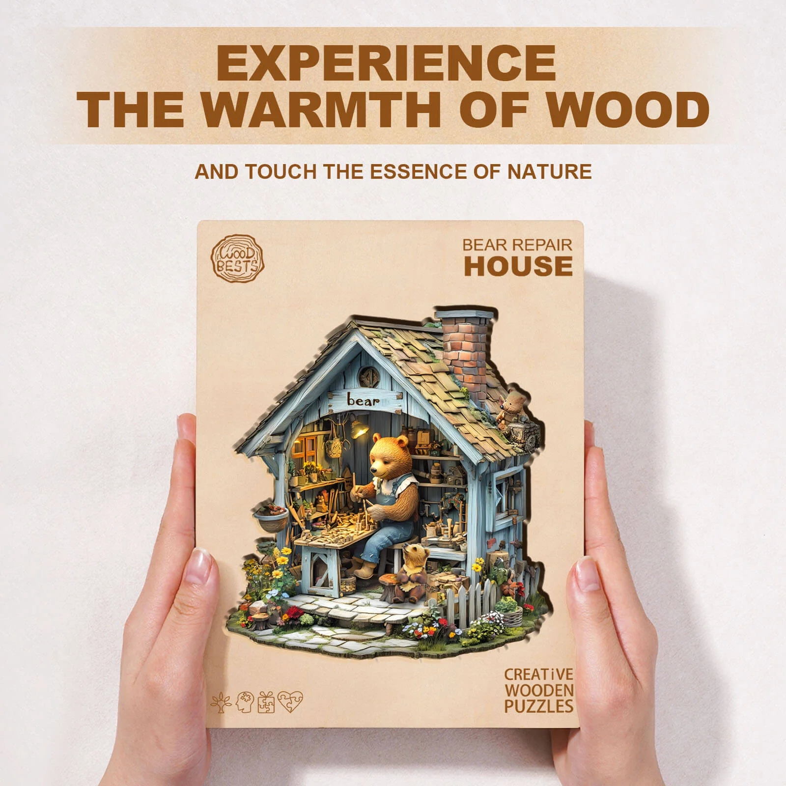 Bear Repair House Wooden Jigsaw Puzzle - Image 9