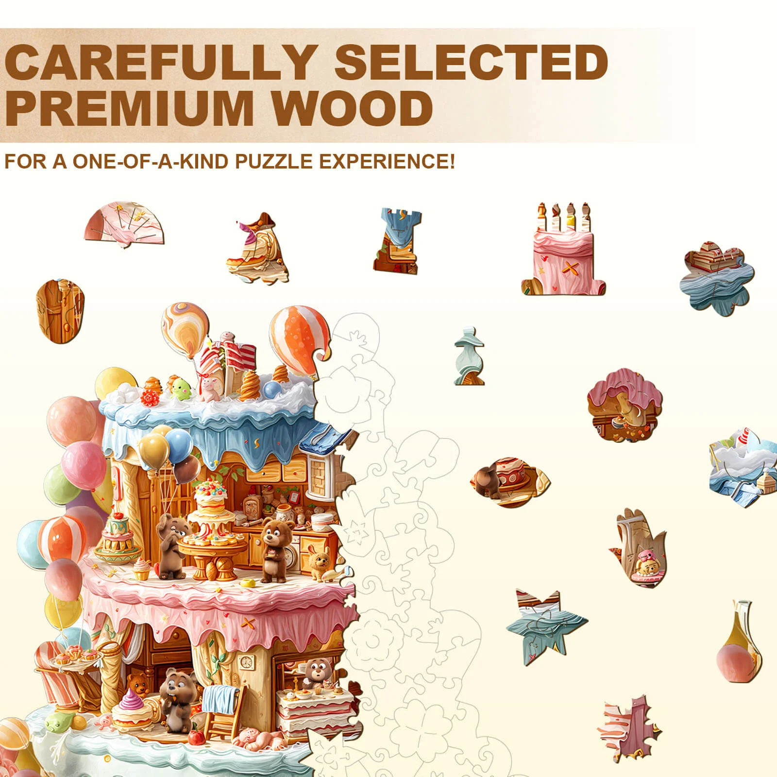 Bear's House - Birthday Wooden Jigsaw Puzzle - Image 2