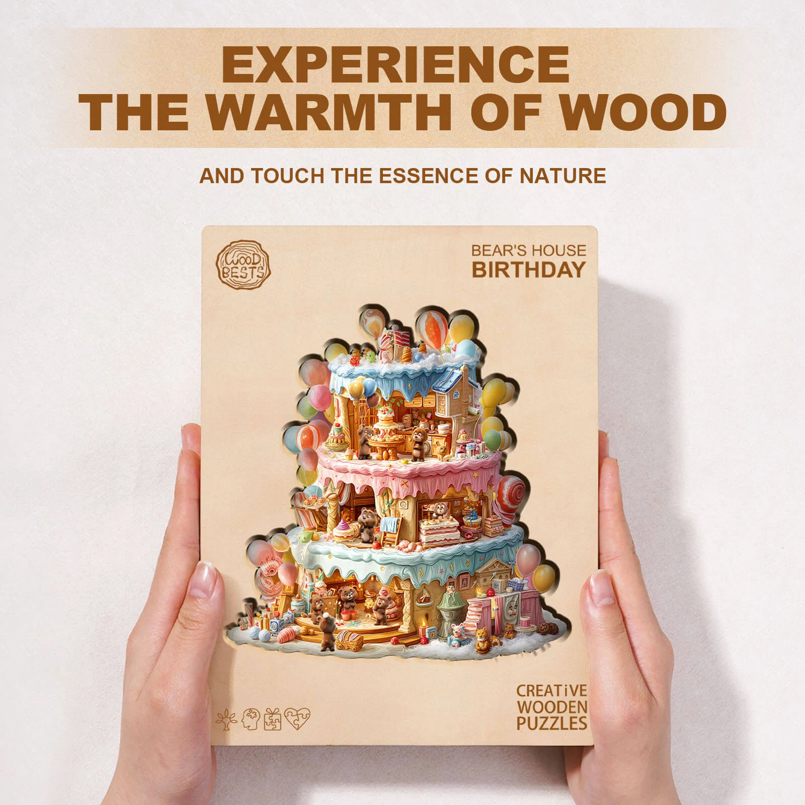 Bear's House - Birthday Wooden Jigsaw Puzzle - Image 3