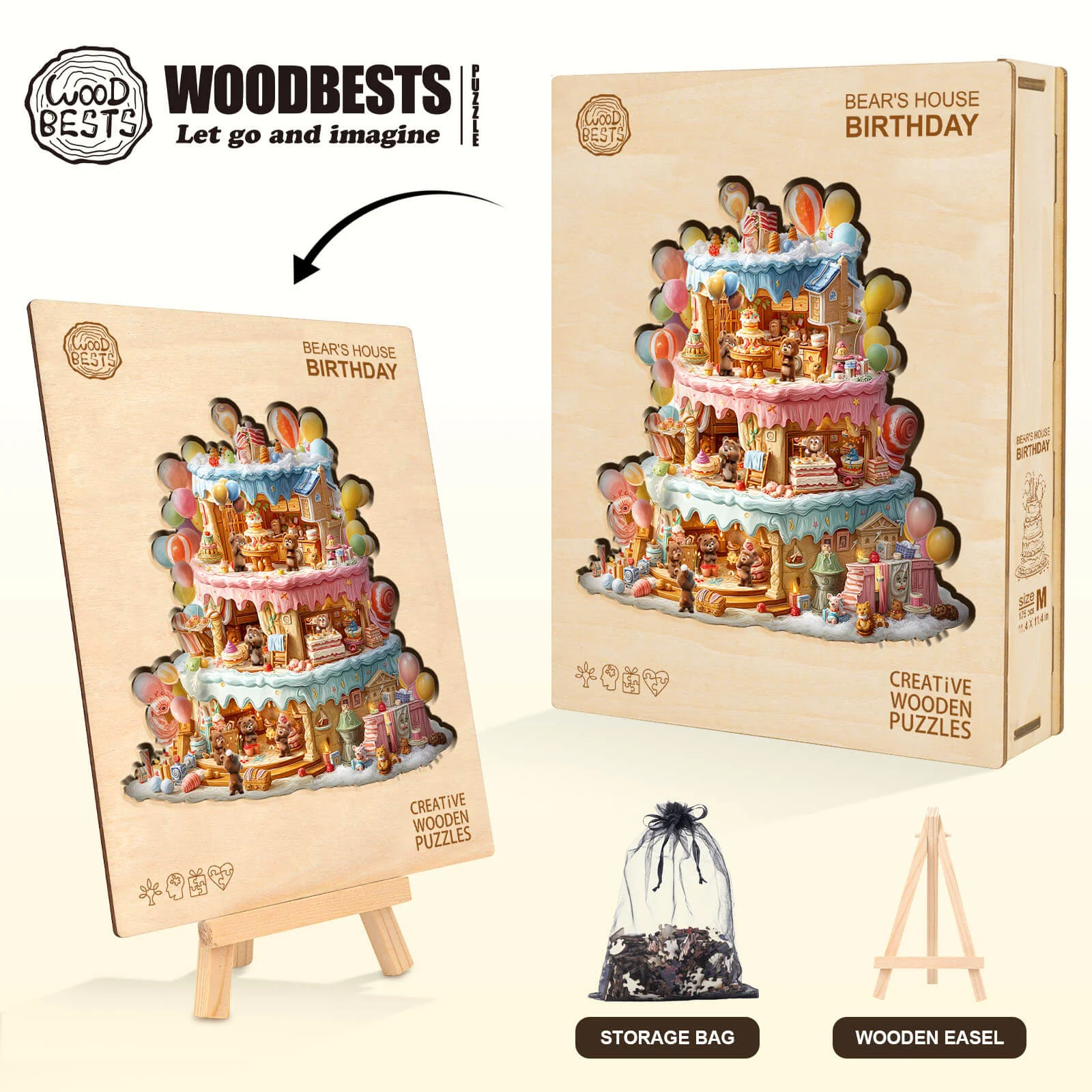 Bear's House - Birthday Wooden Jigsaw Puzzle - Image 6