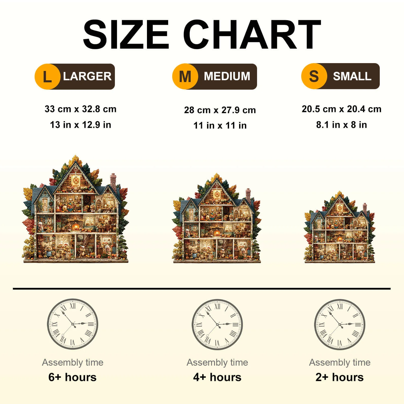 Bear's House - Thanksgiving Day Wooden Jigsaw Puzzle - Image 7