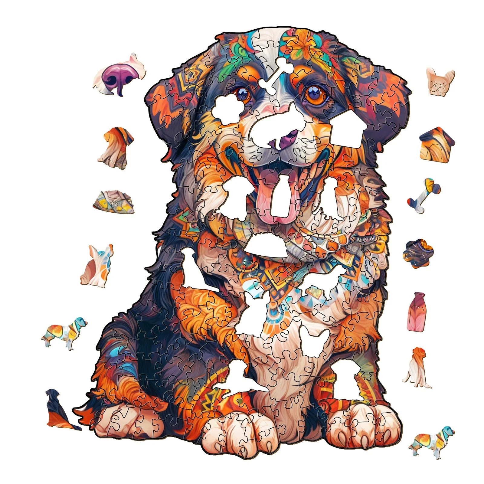 Bernese Mountain Dog Wooden Jigsaw Puzzle - Image 2