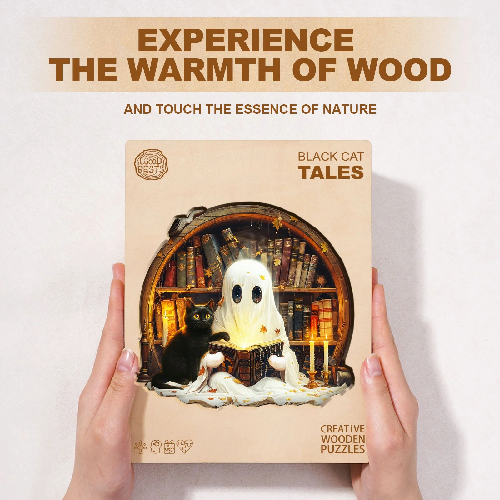 Black Cat Tales Wooden Jigsaw Puzzle - Image 4