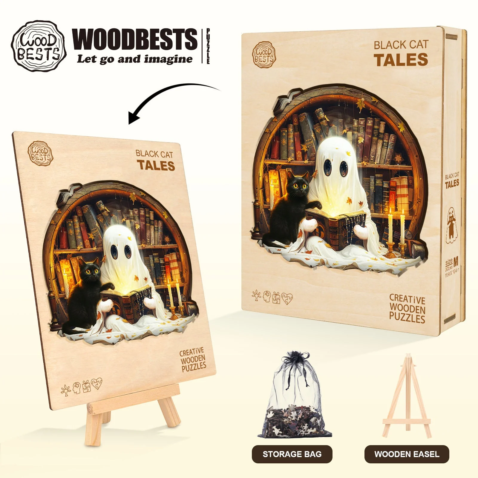 Black Cat Tales Wooden Jigsaw Puzzle - Image 6