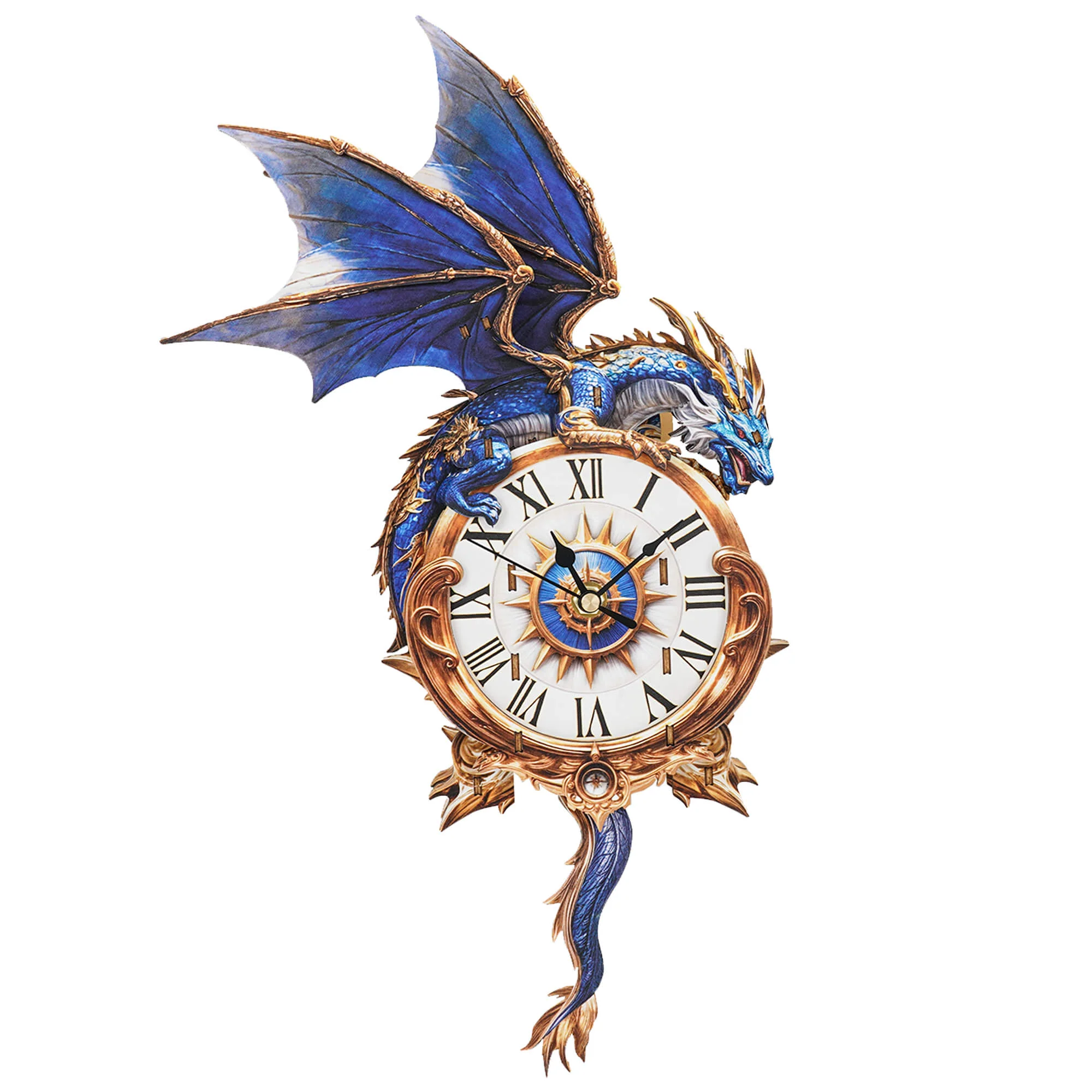 Blue Dragon-DIY Wooden Clock, 3D Puzzle Craft Kit - Image 4
