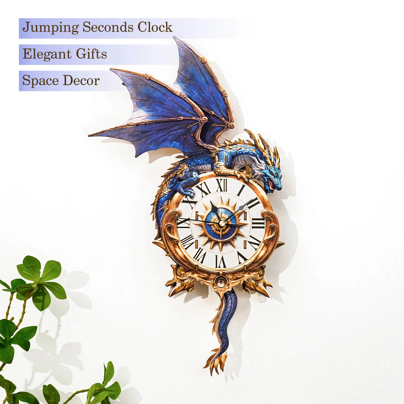 Blue Dragon-DIY Wooden Clock, 3D Puzzle Craft Kit - Image 5