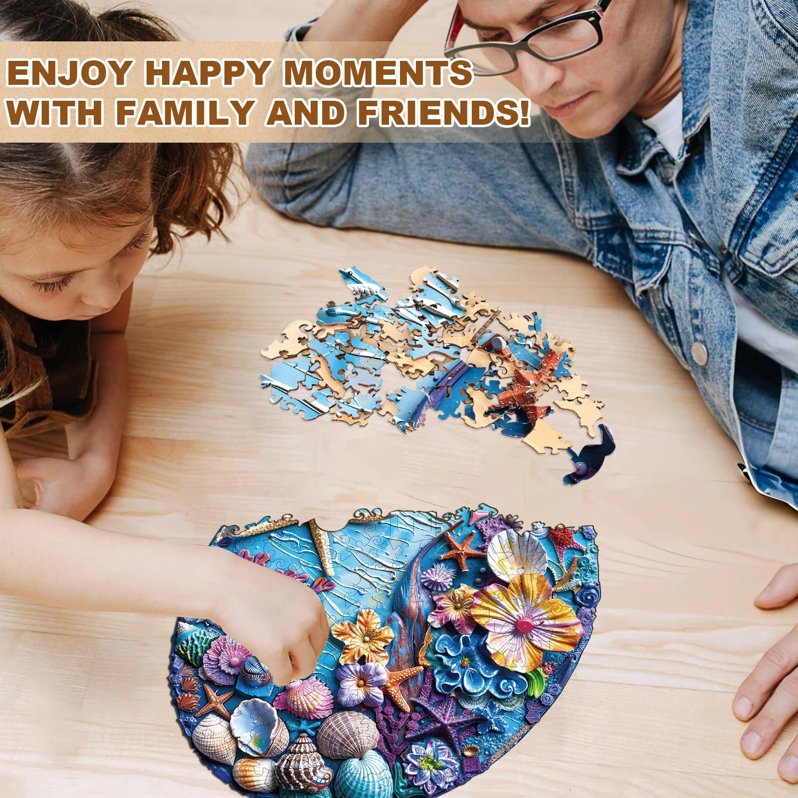 Blue Memory Wooden Jigsaw Puzzle - Image 12