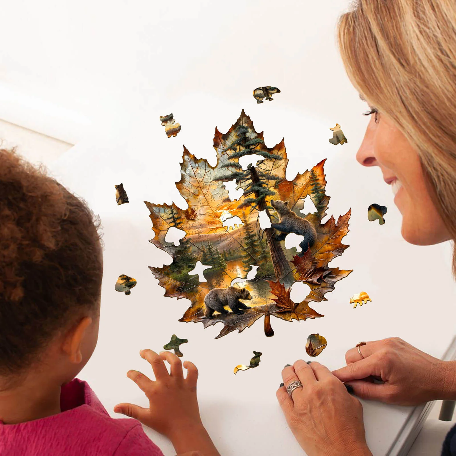Brown bear autumn Wooden Jigsaw Puzzle - Image 8