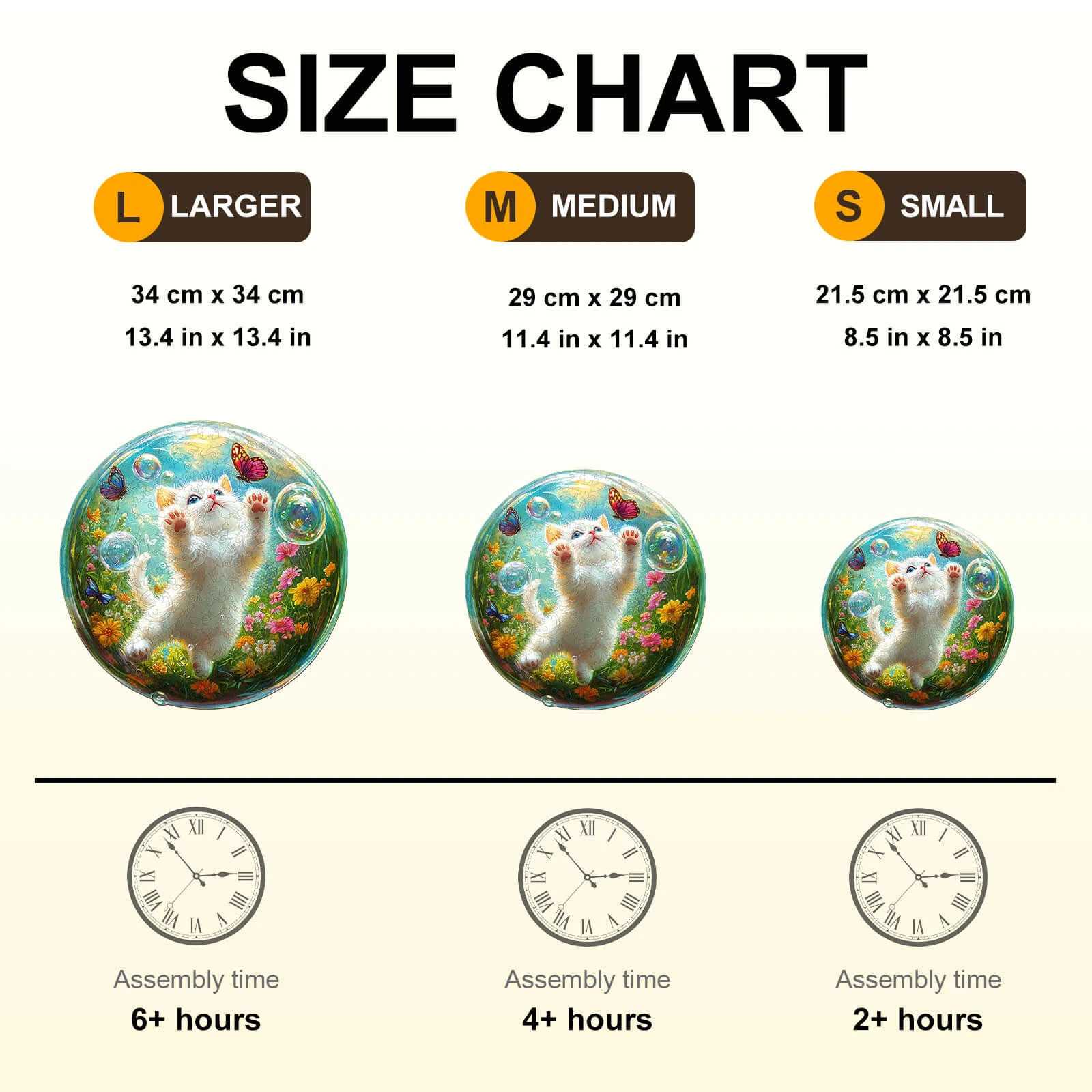 Bubble Cat-2 Wooden Jigsaw Puzzle - Image 7